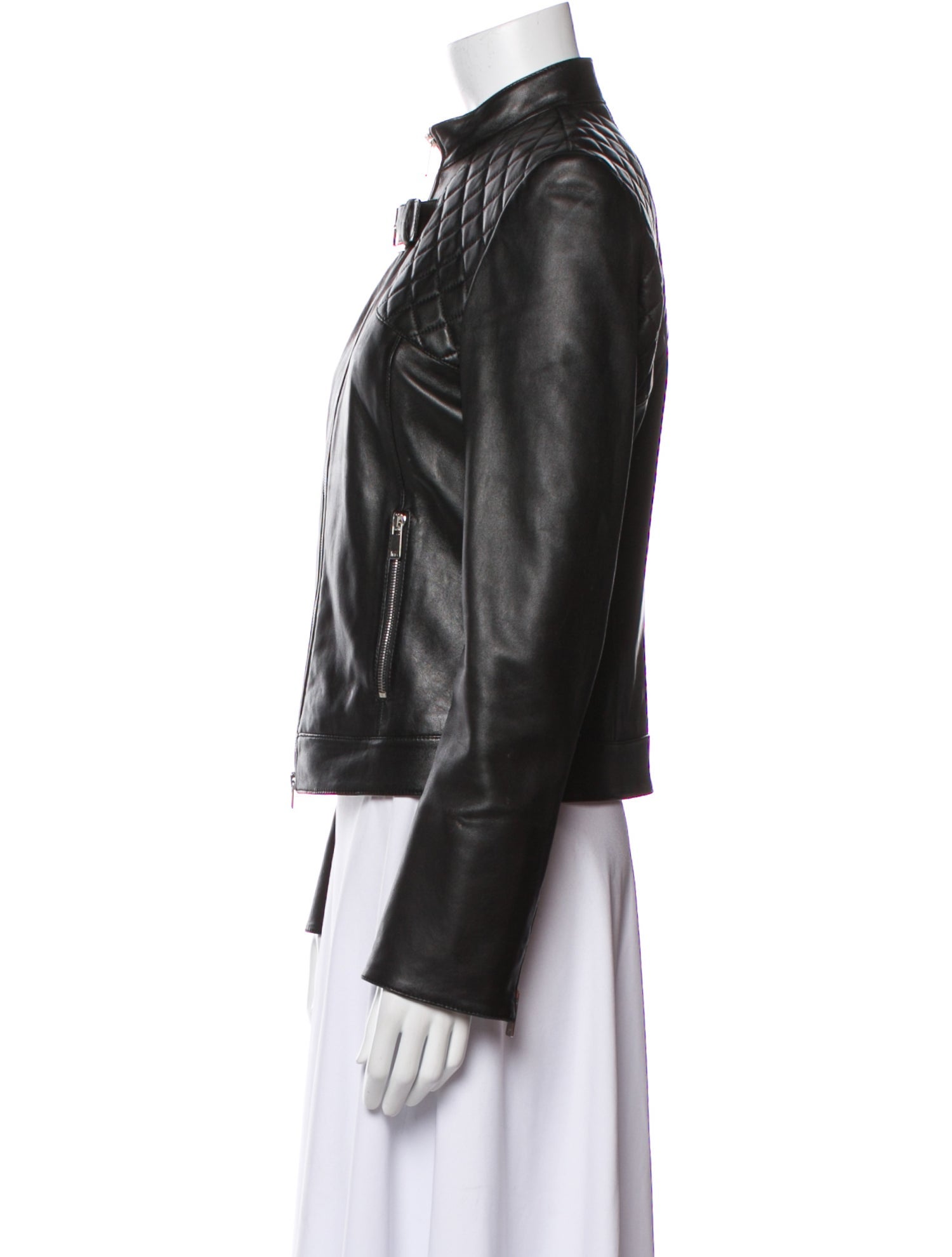 Michael Kors Leather Biker Jacket