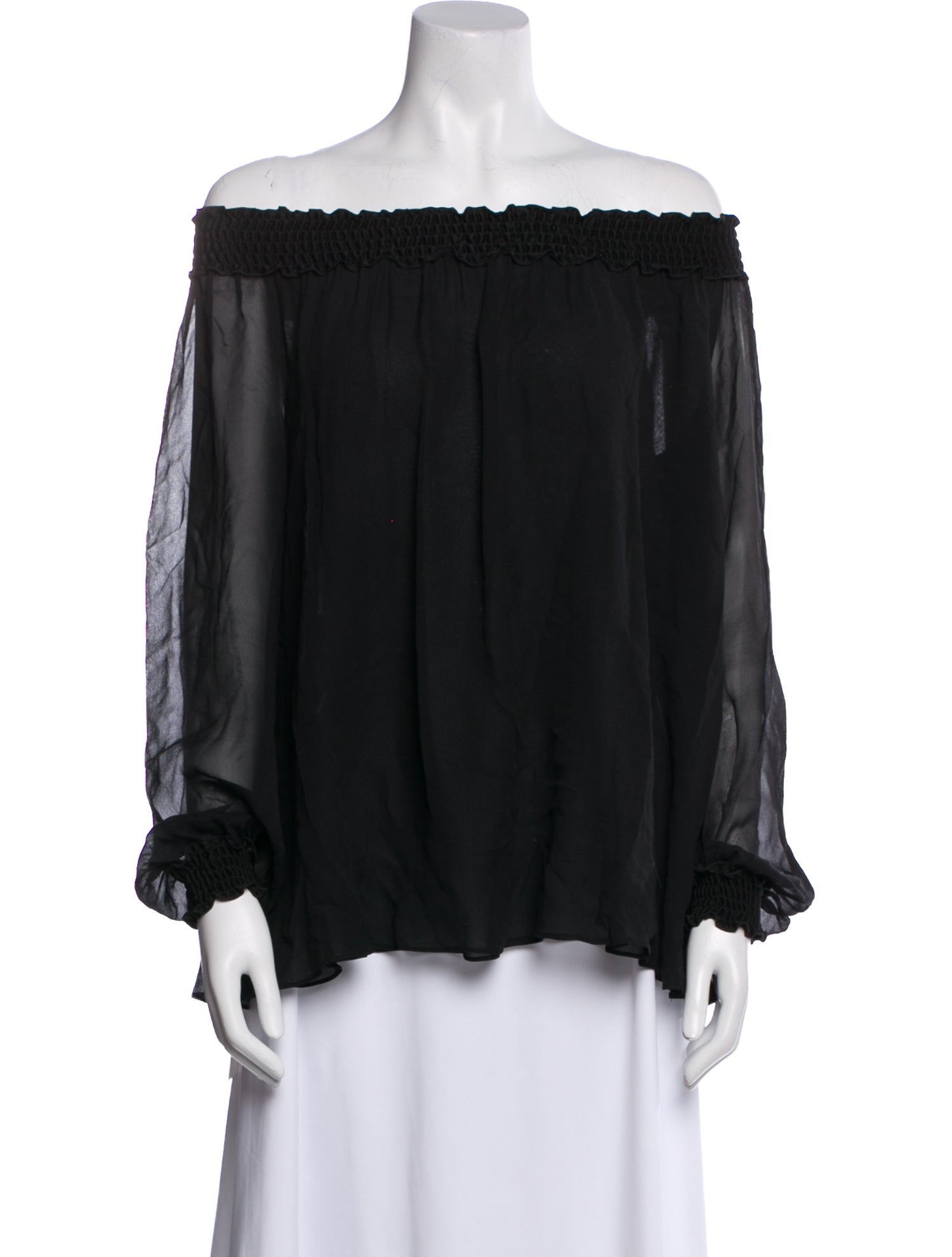 Michael Kors Off-The-Shoulder Long Sleeve Blouse