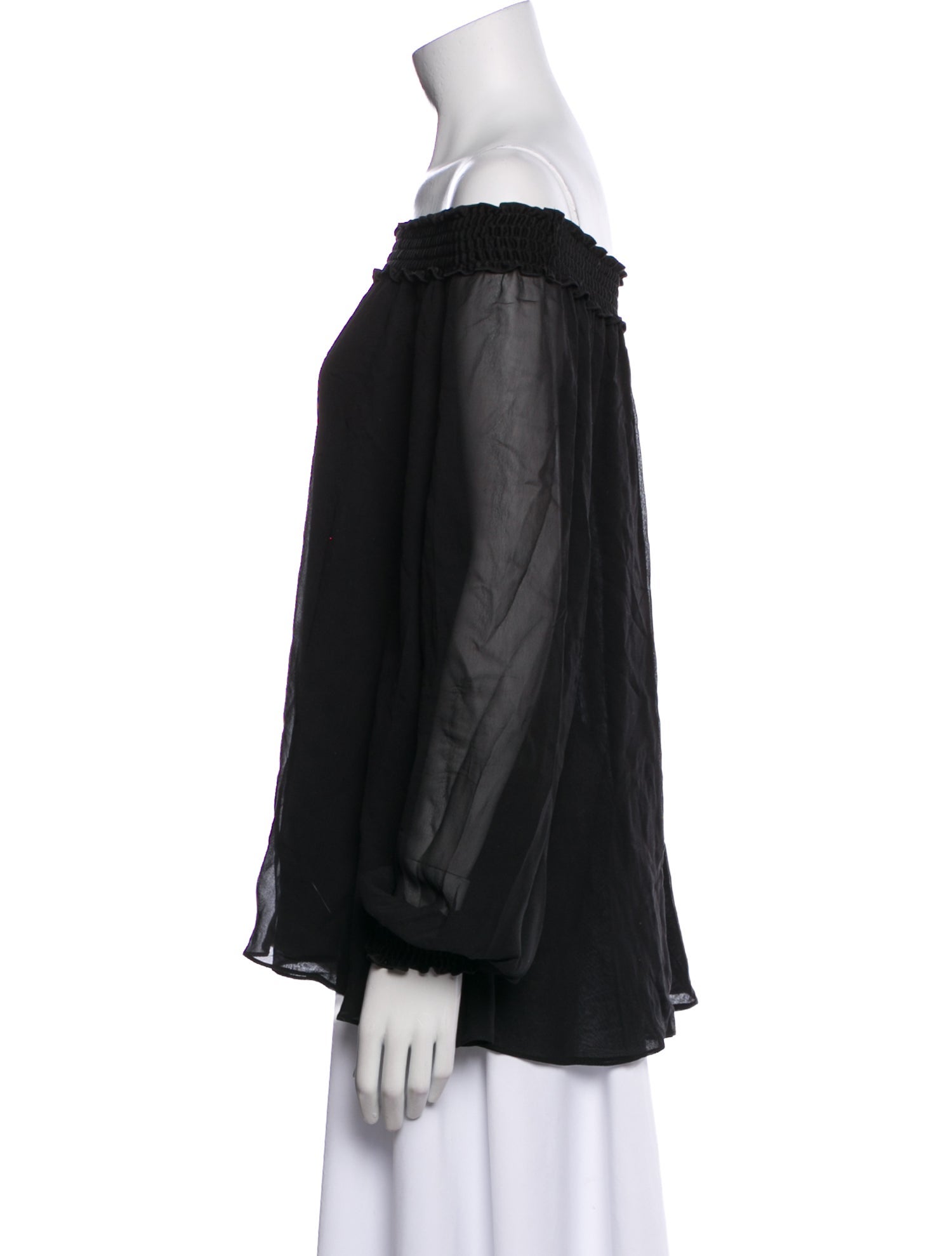 Michael Kors Off-The-Shoulder Long Sleeve Blouse