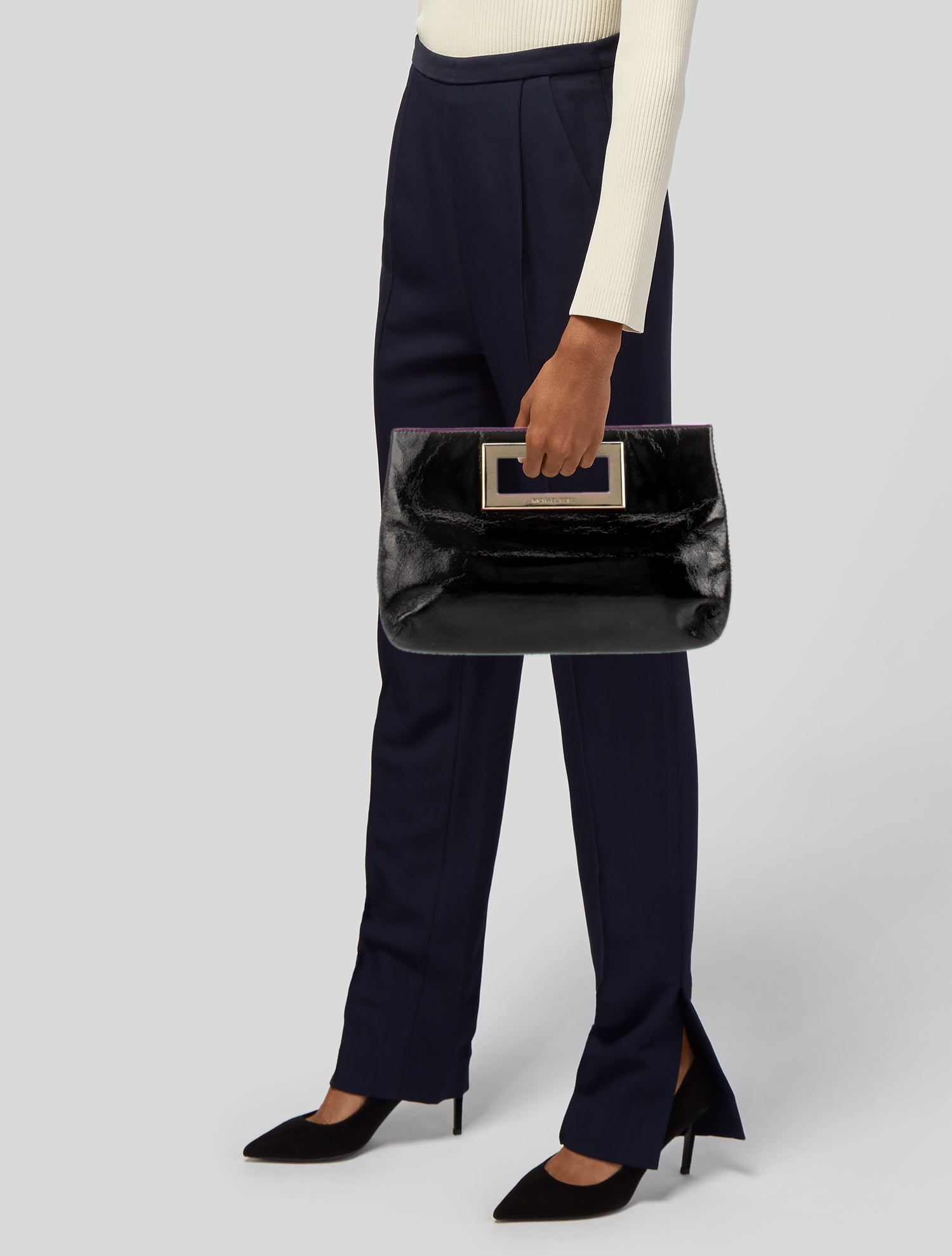 Michael Michael Kors Patent Leather Top Handle Bag