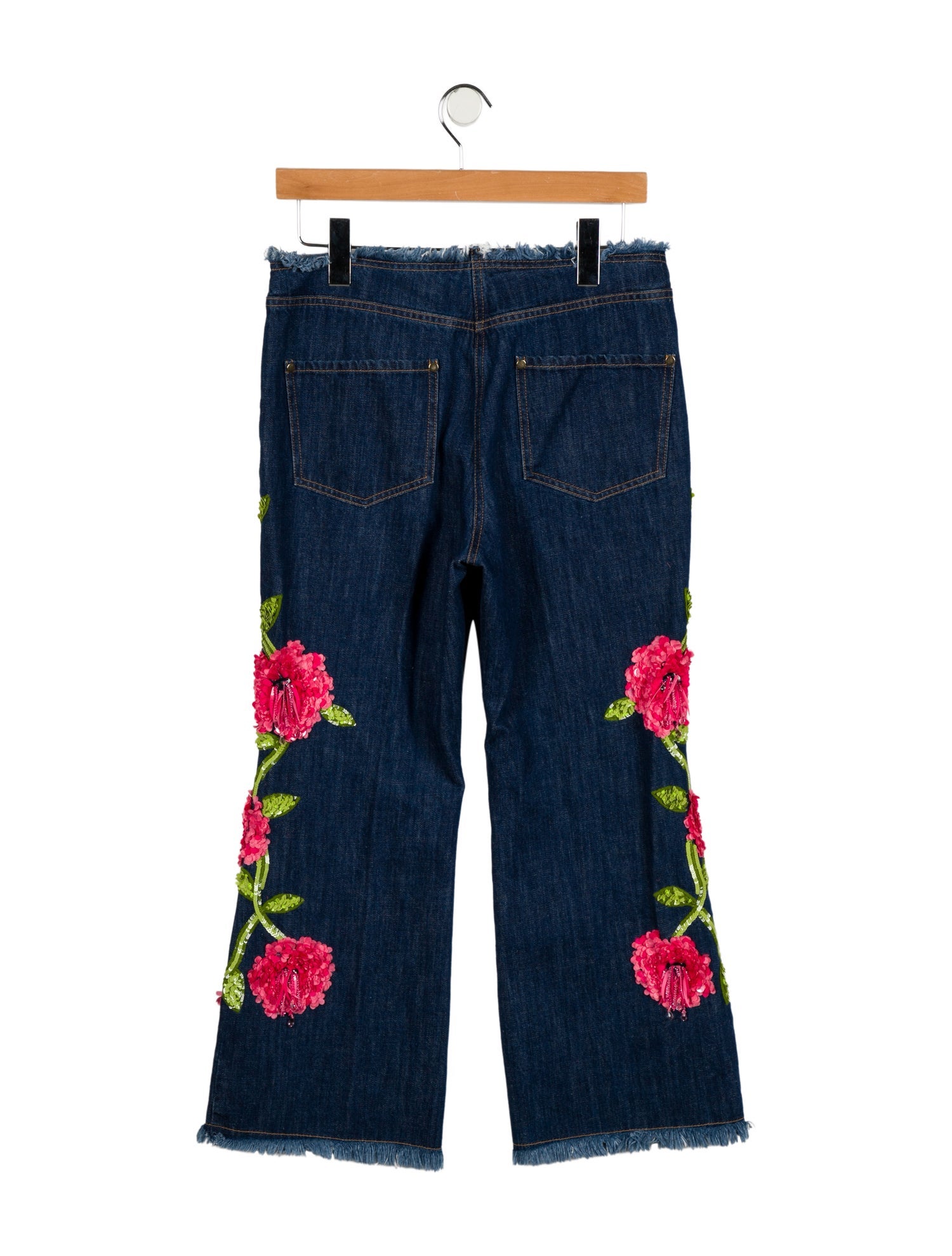 Michael Kors Mid-Rise Wide Leg Jeans