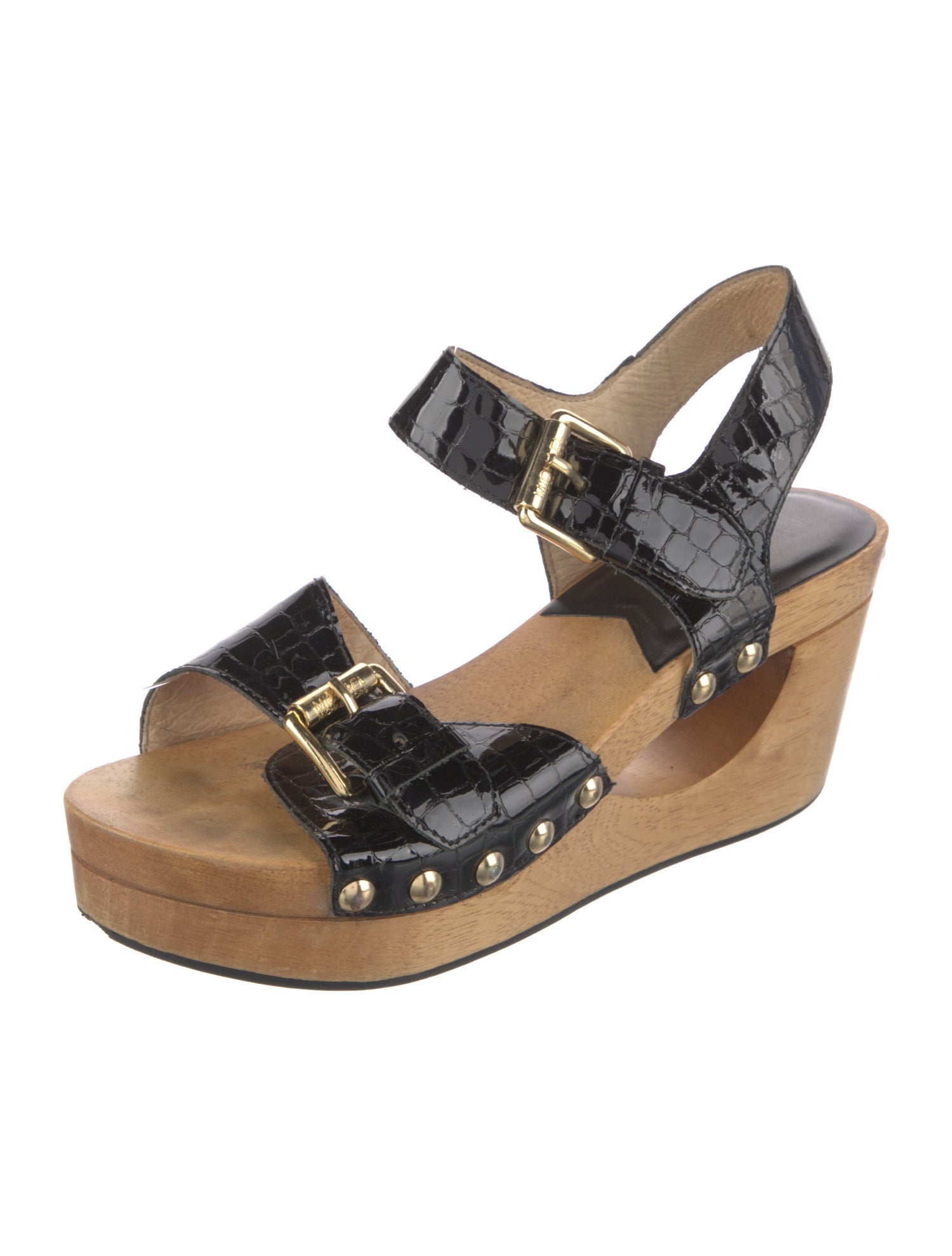 Michael Kors Patent Leather Slingback Sandals