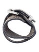Michael Kors Leather Embossed Python Wrap Bracelet