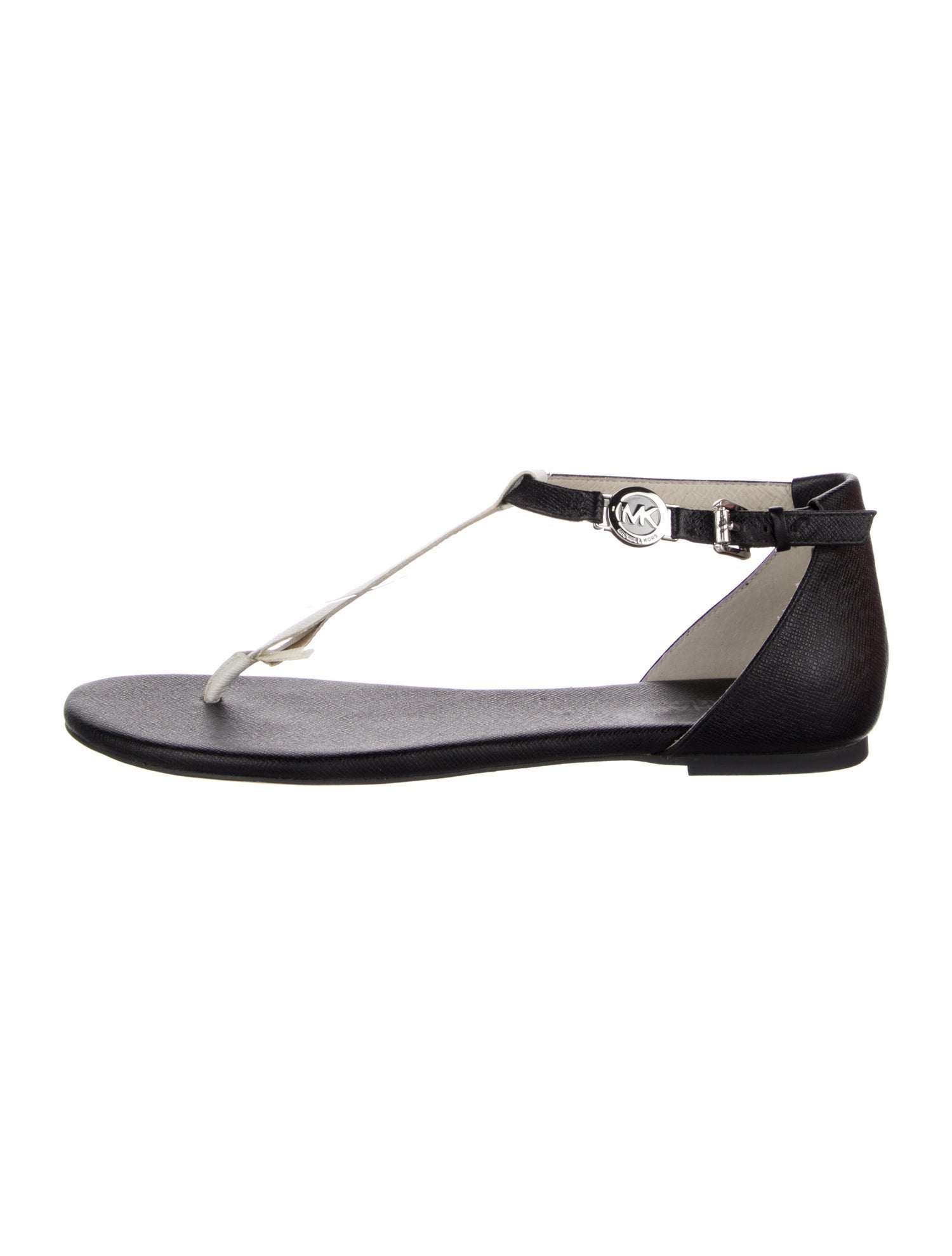 Michael Kors Leather T-Strap Sandals