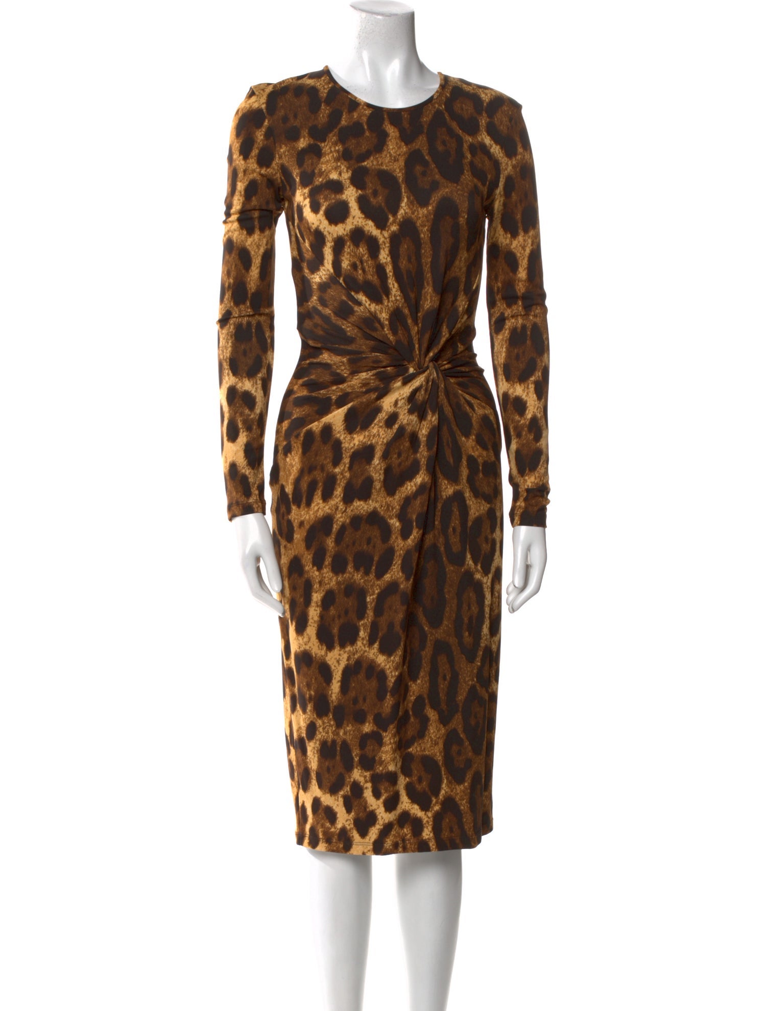 Michael Kors Animal Print Midi Length Dress