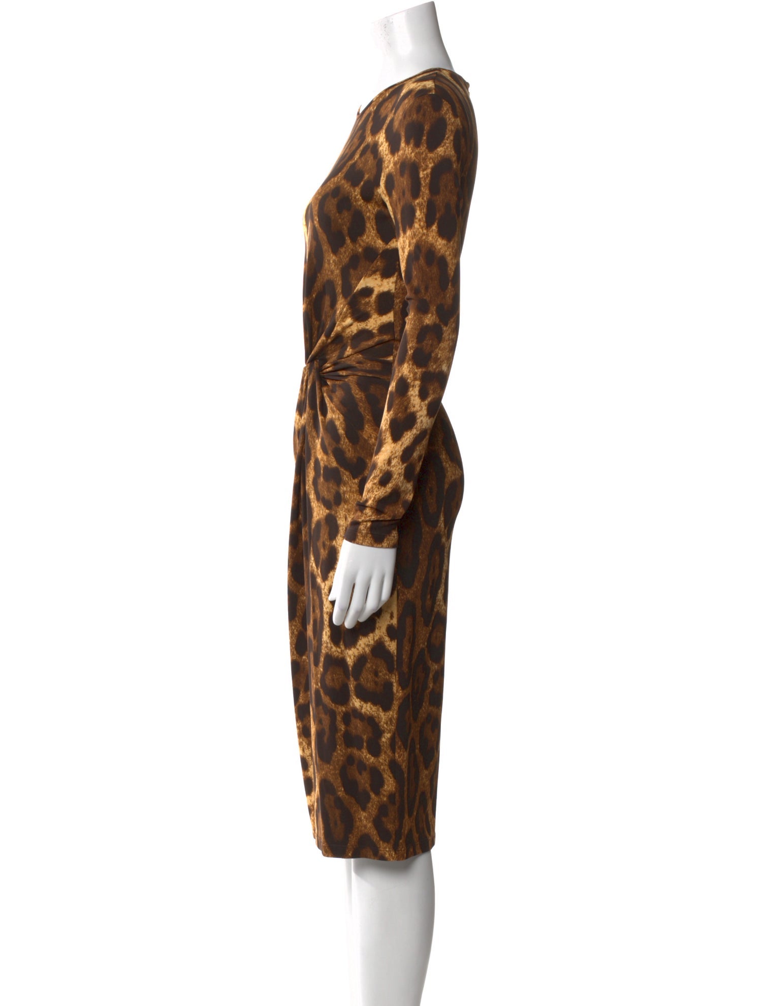 Michael Kors Animal Print Midi Length Dress