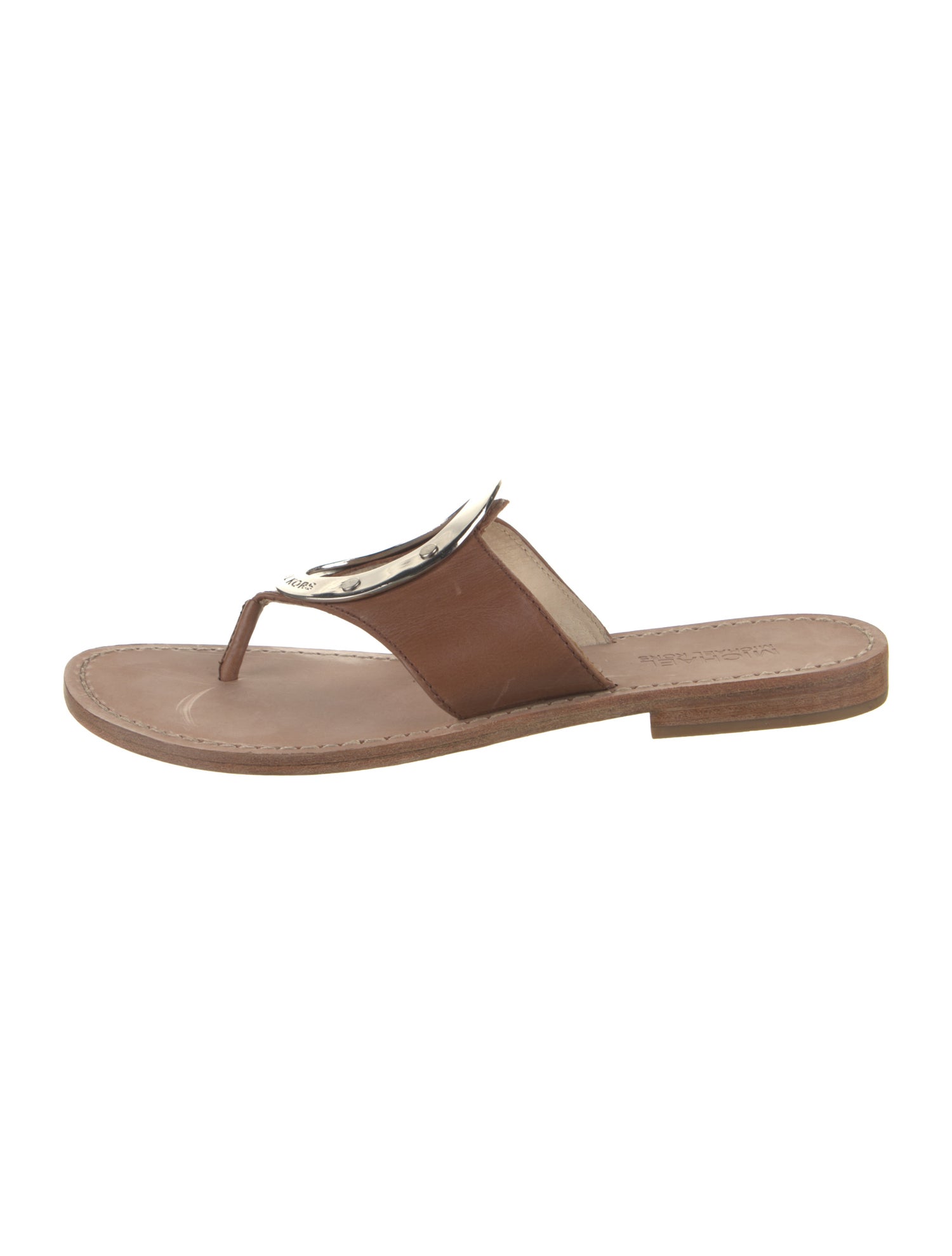 Michael Kors Leather Flip Flops