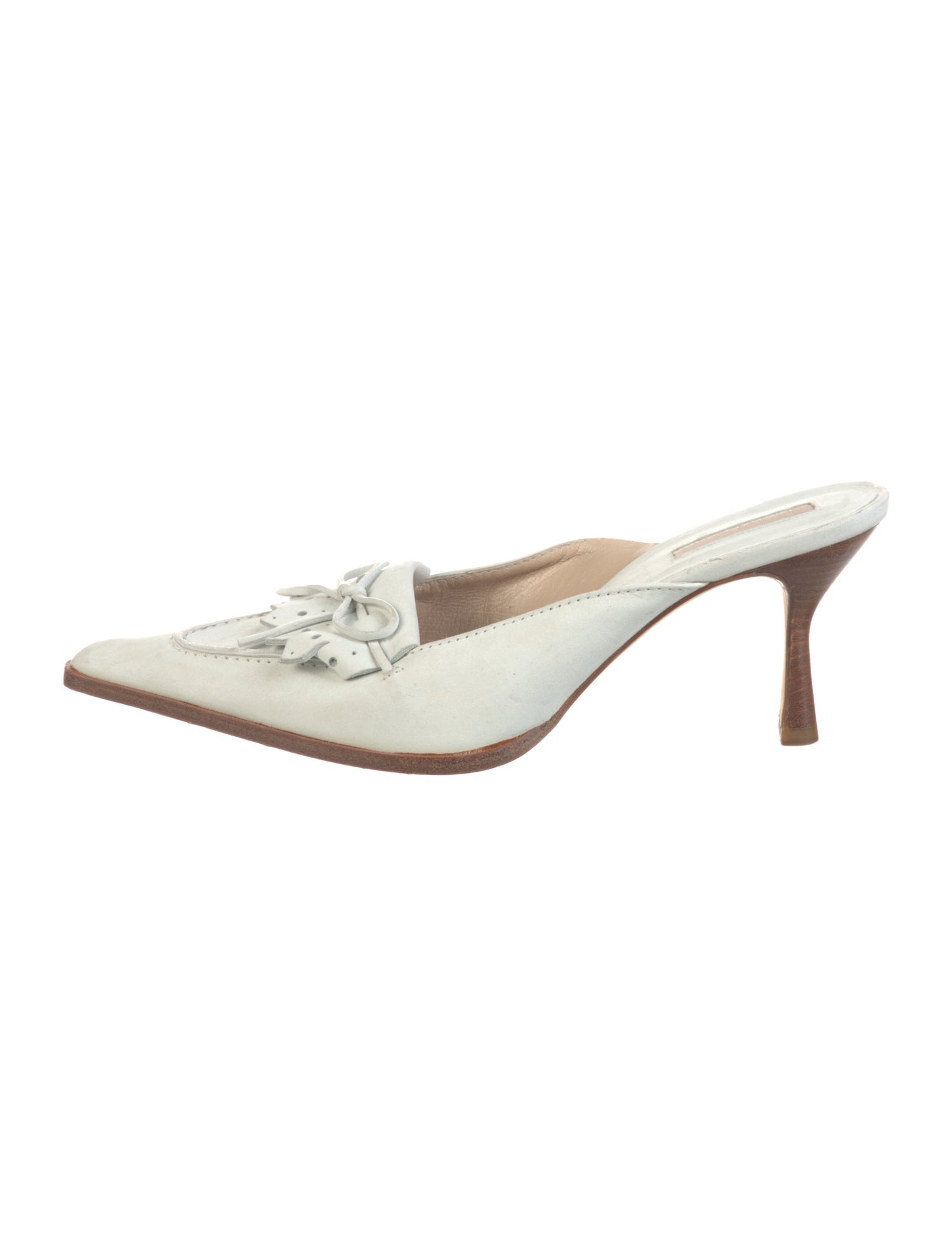 Michael Kors Leather Bow Accents Mules