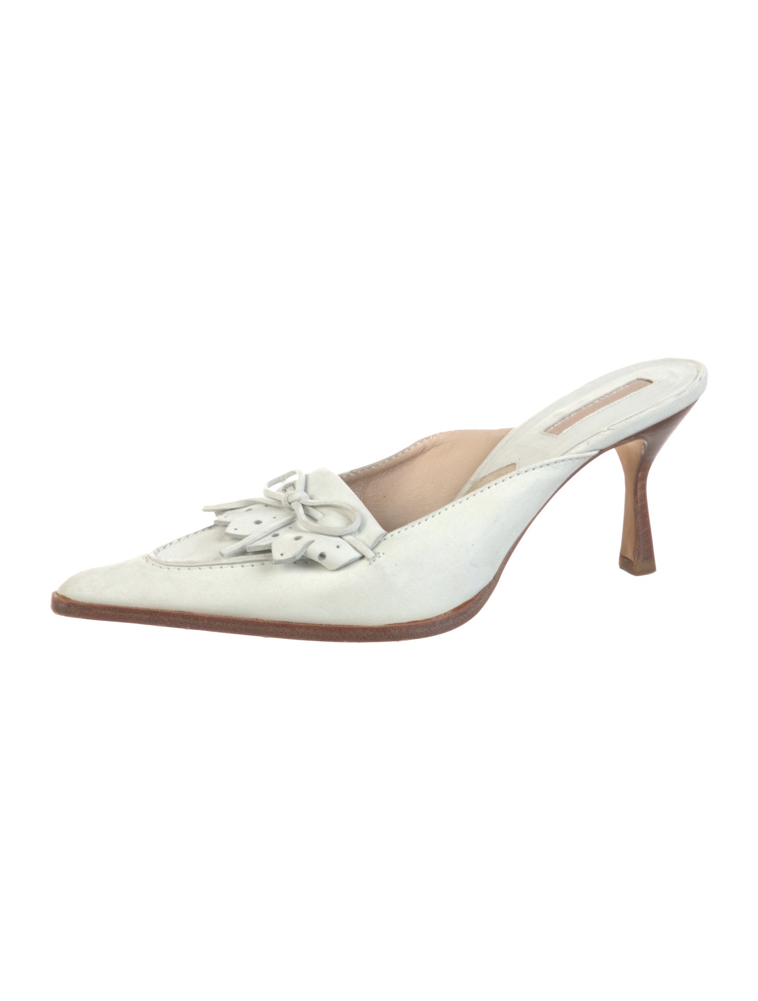 Michael Kors Leather Bow Accents Mules