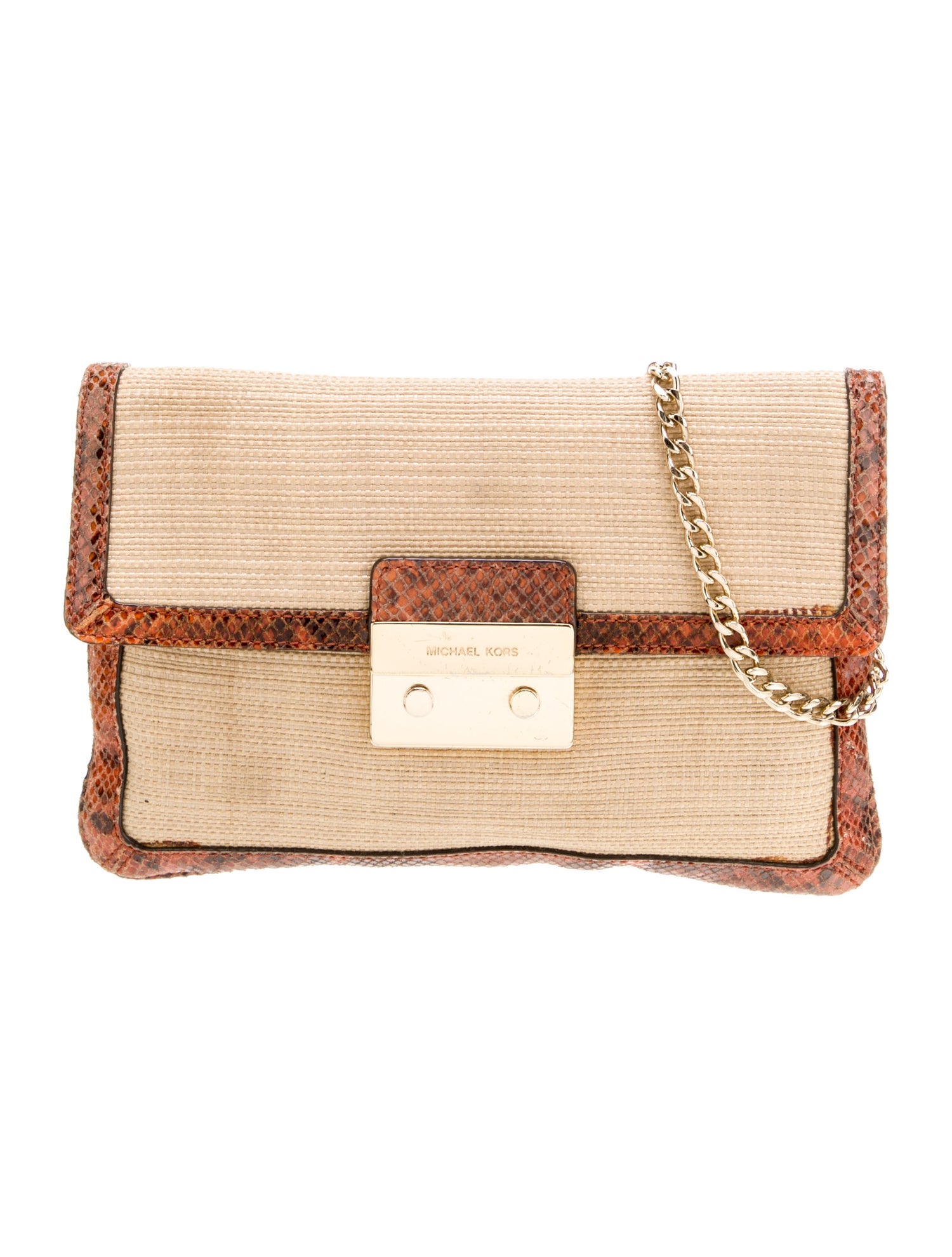 Michael Kors Straw Shoulder Bag