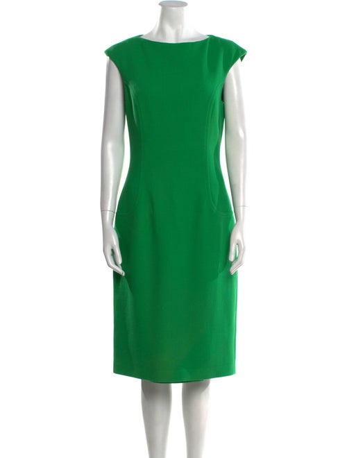 Michael Kors Bateau Neckline Midi Length Dress
