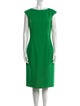 Michael Kors Bateau Neckline Midi Length Dress