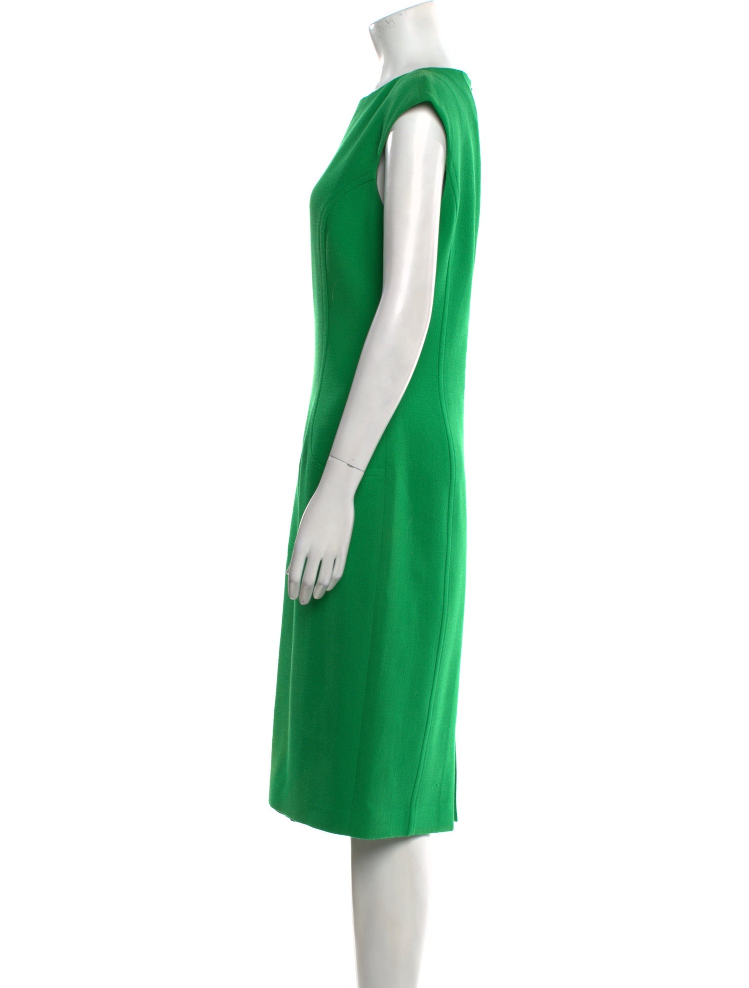 Michael Kors Bateau Neckline Midi Length Dress