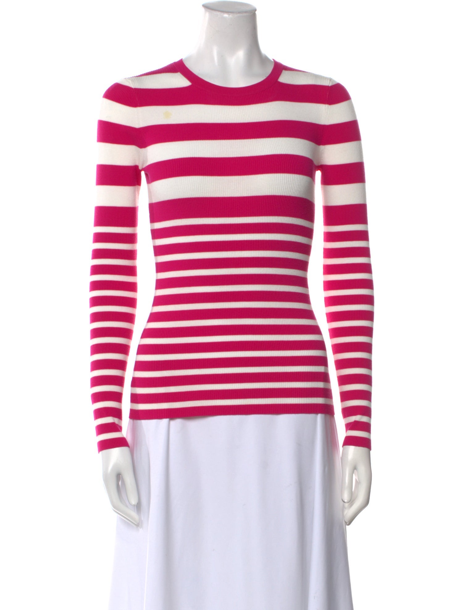Michael Kors Striped Crew Neck Top