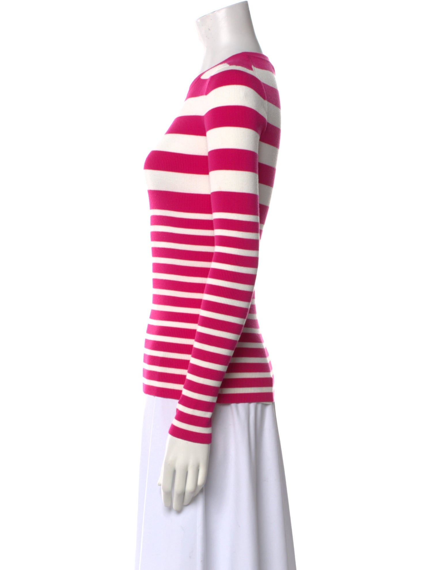 Michael Kors Striped Crew Neck Top