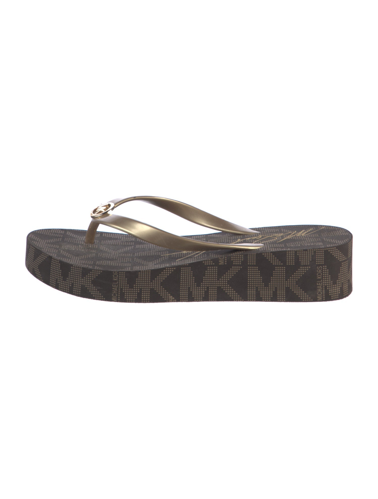 Michael Kors Rubber Printed Flip Flops