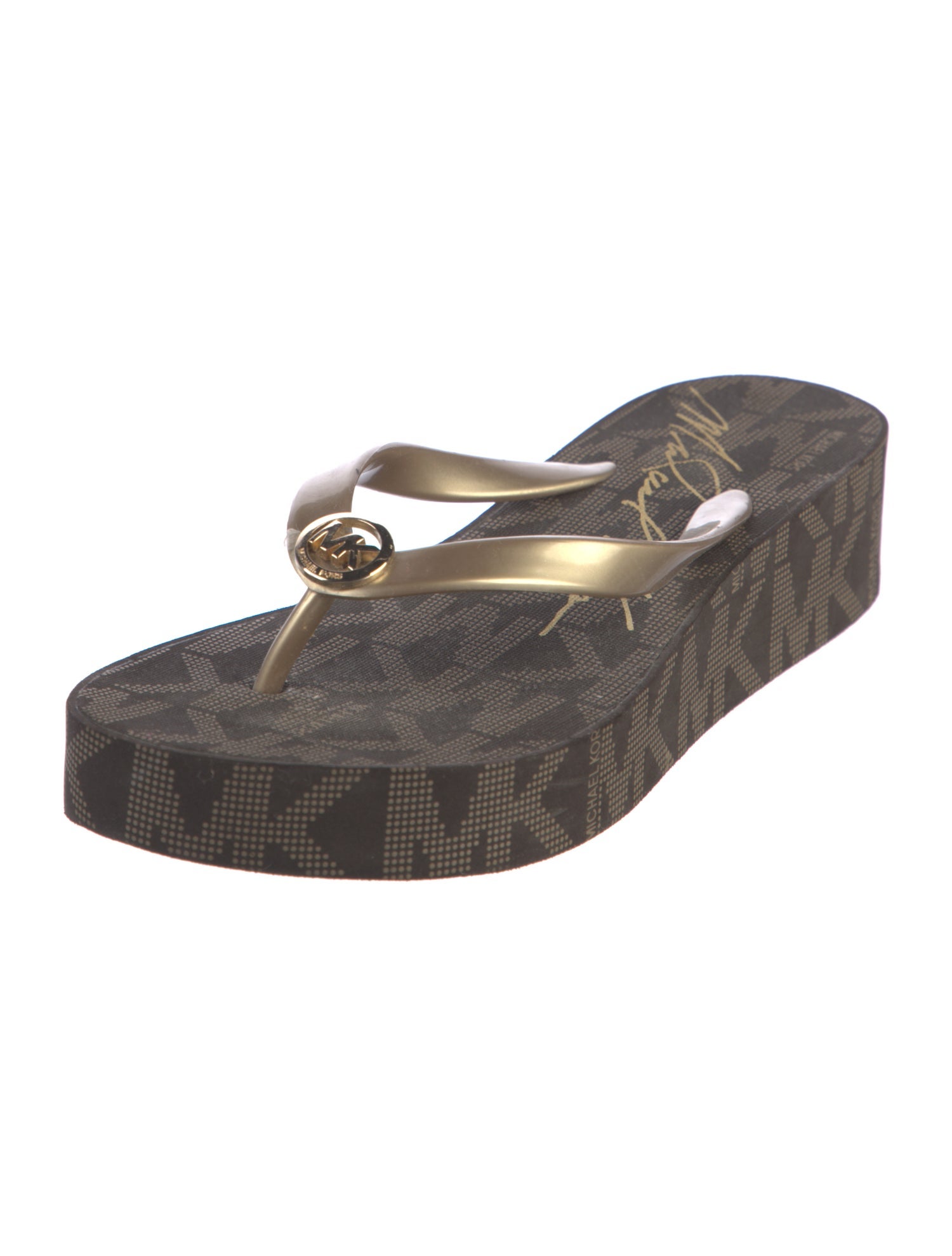 Michael Kors Rubber Printed Flip Flops