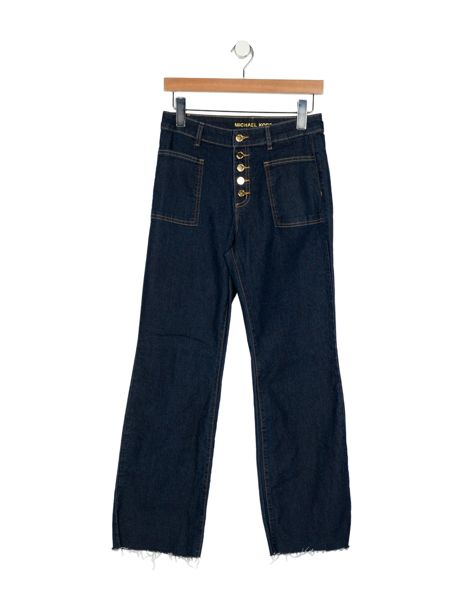 Michael Kors High-Rise Straight Leg Jeans