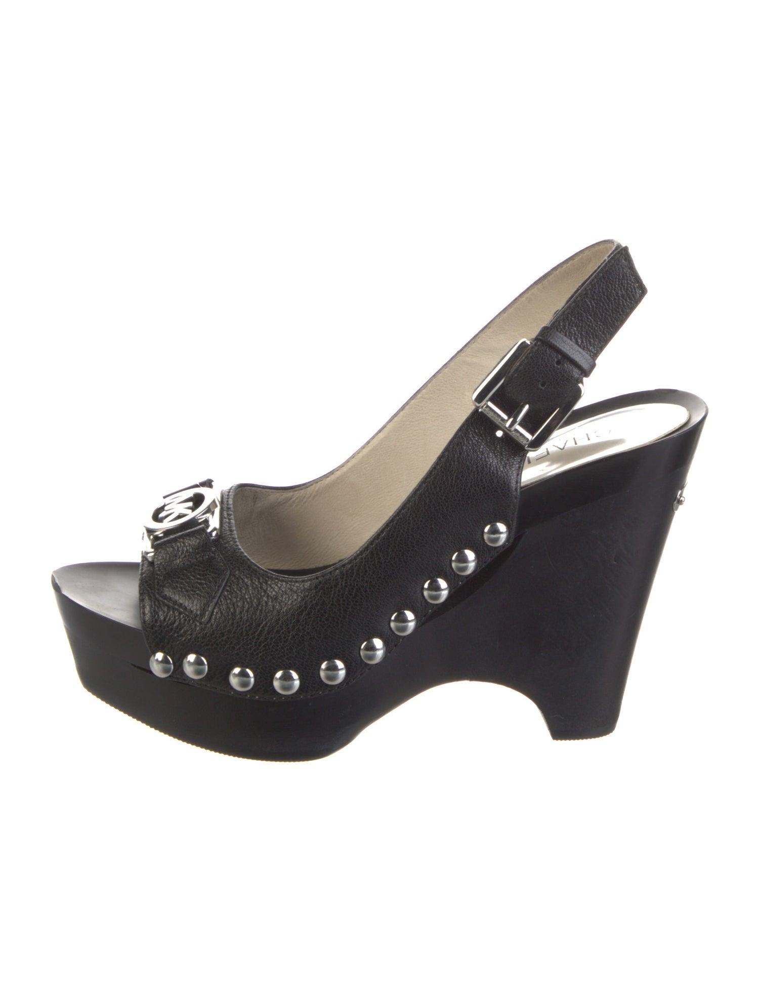 Michael Kors Leather Studded Accents Slingback Pumps