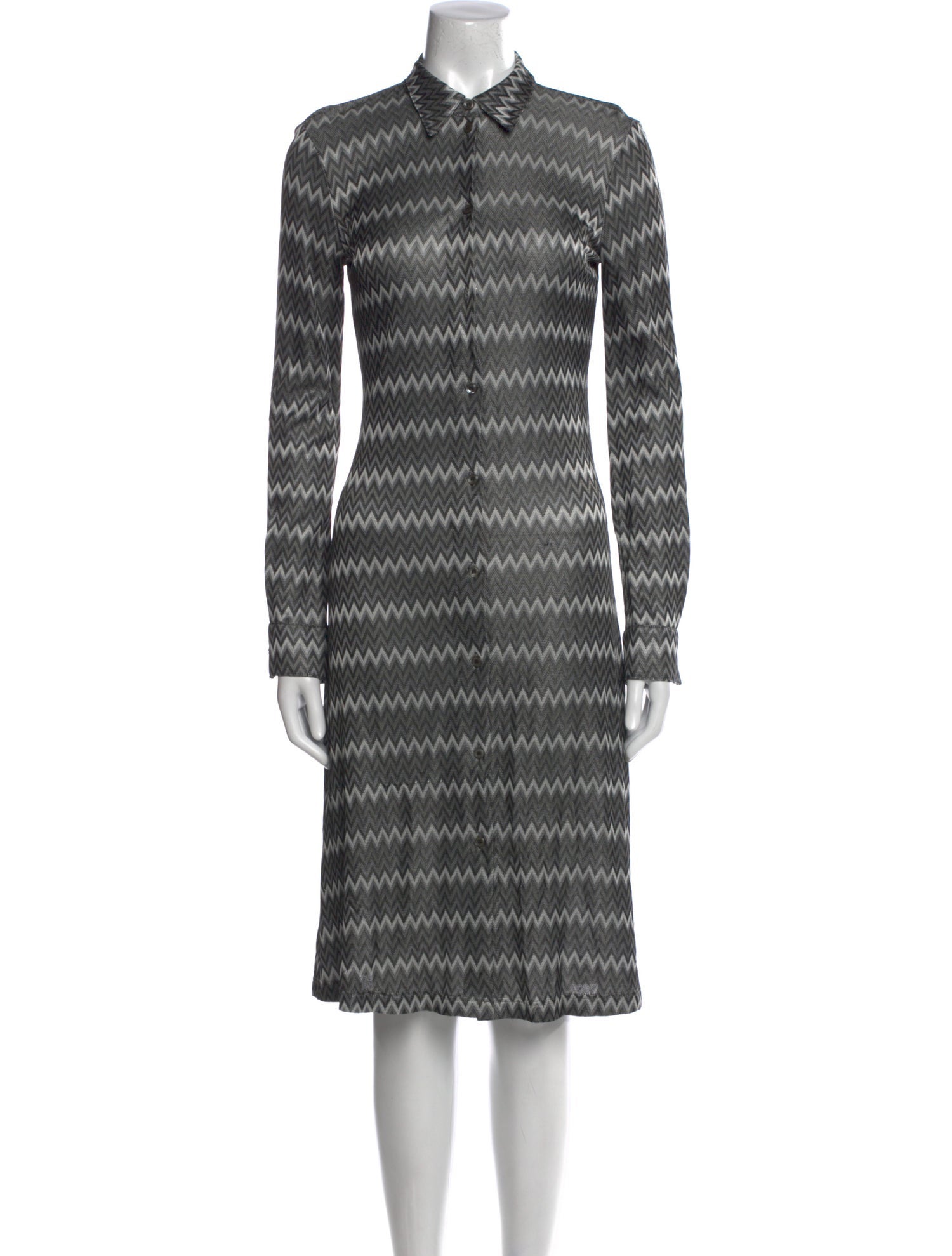 Michael Kors Striped Midi Length Dress