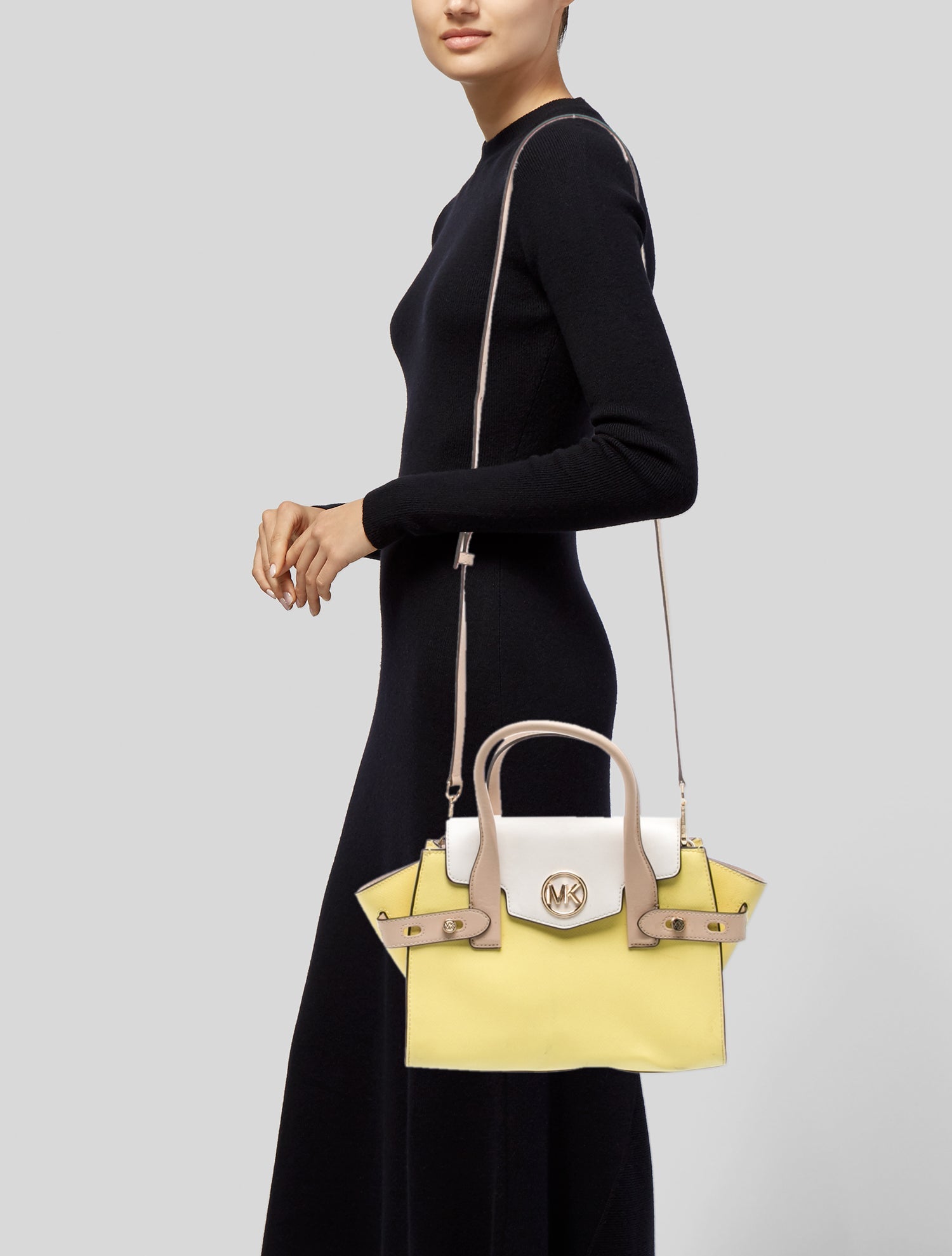 Michael Kors Saffiano Leather Top Handle Bag