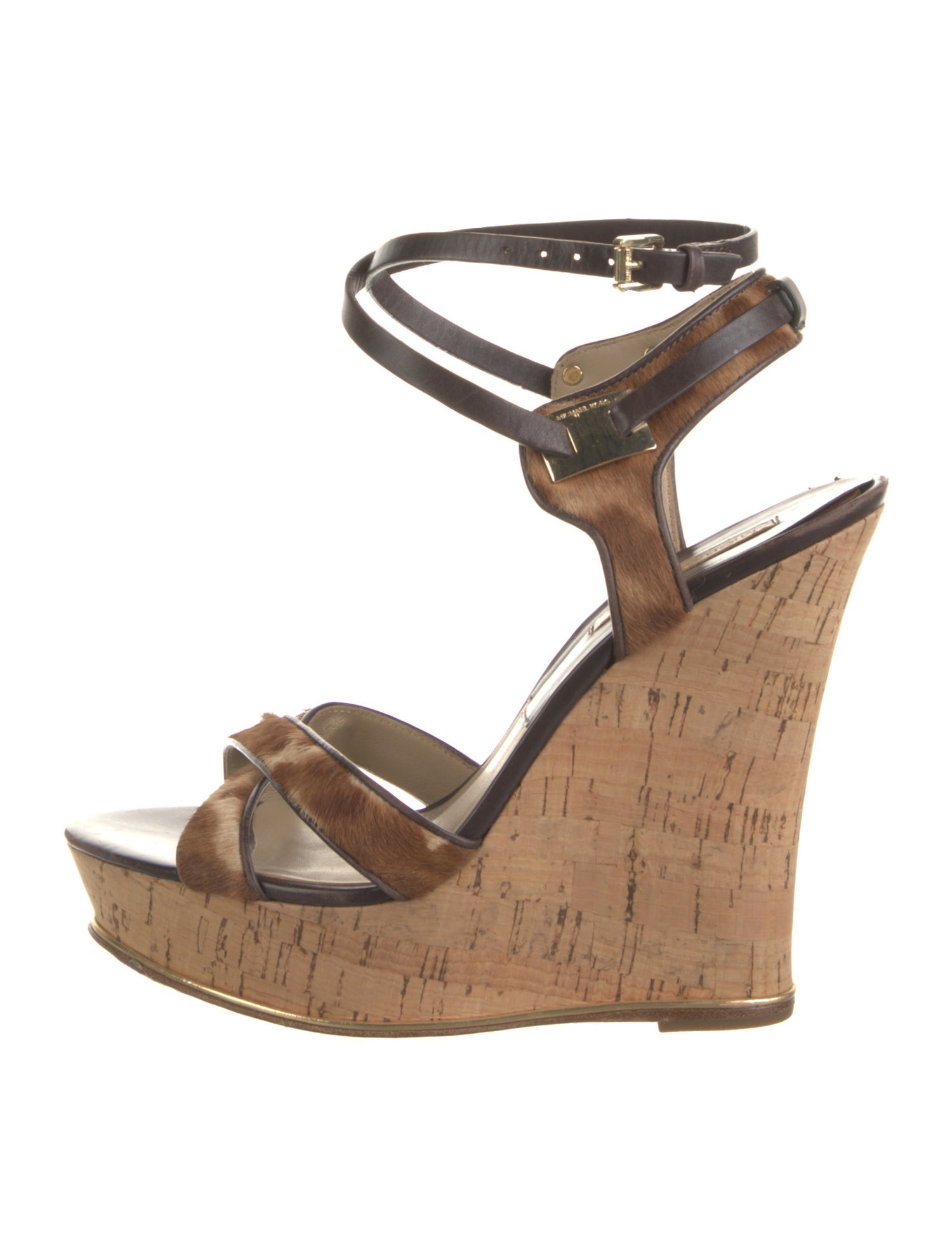 Michael Kors Ponyhair Animal Print Sandals