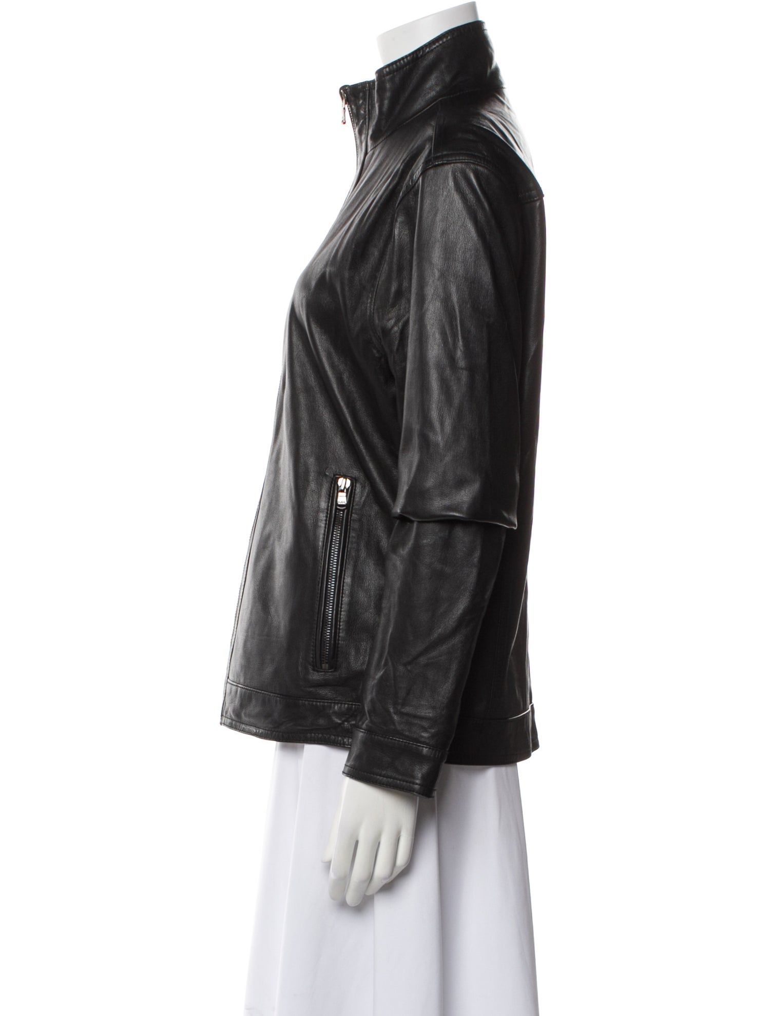 Michael Kors Leather Biker Jacket