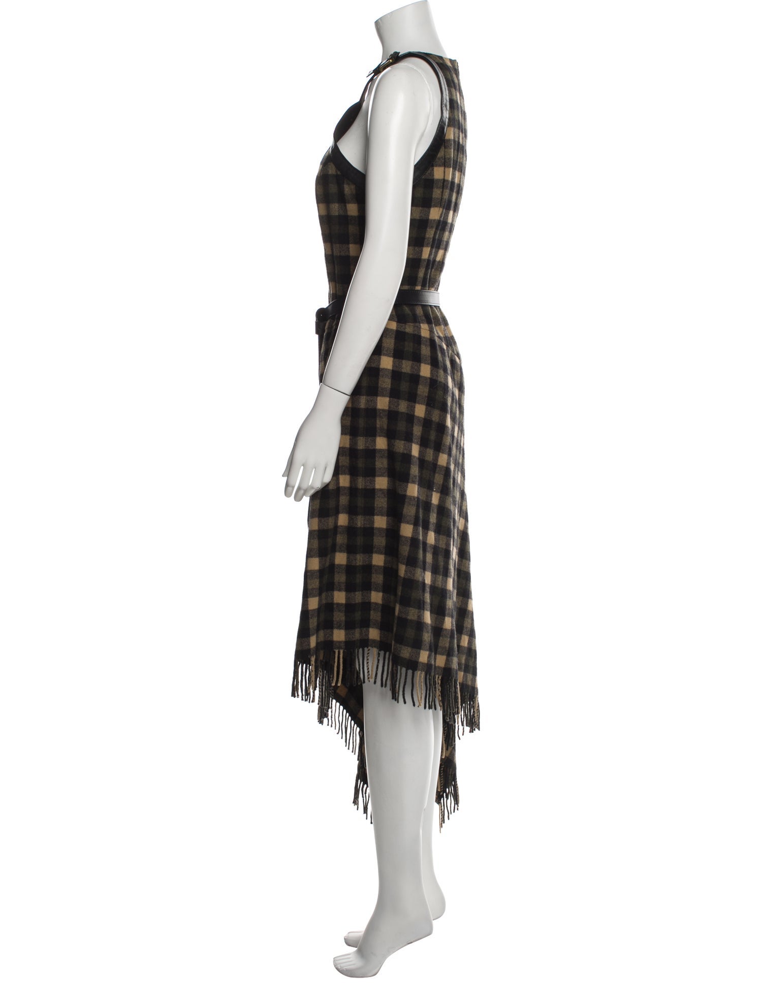 Michael Kors Plaid Print Long Dress