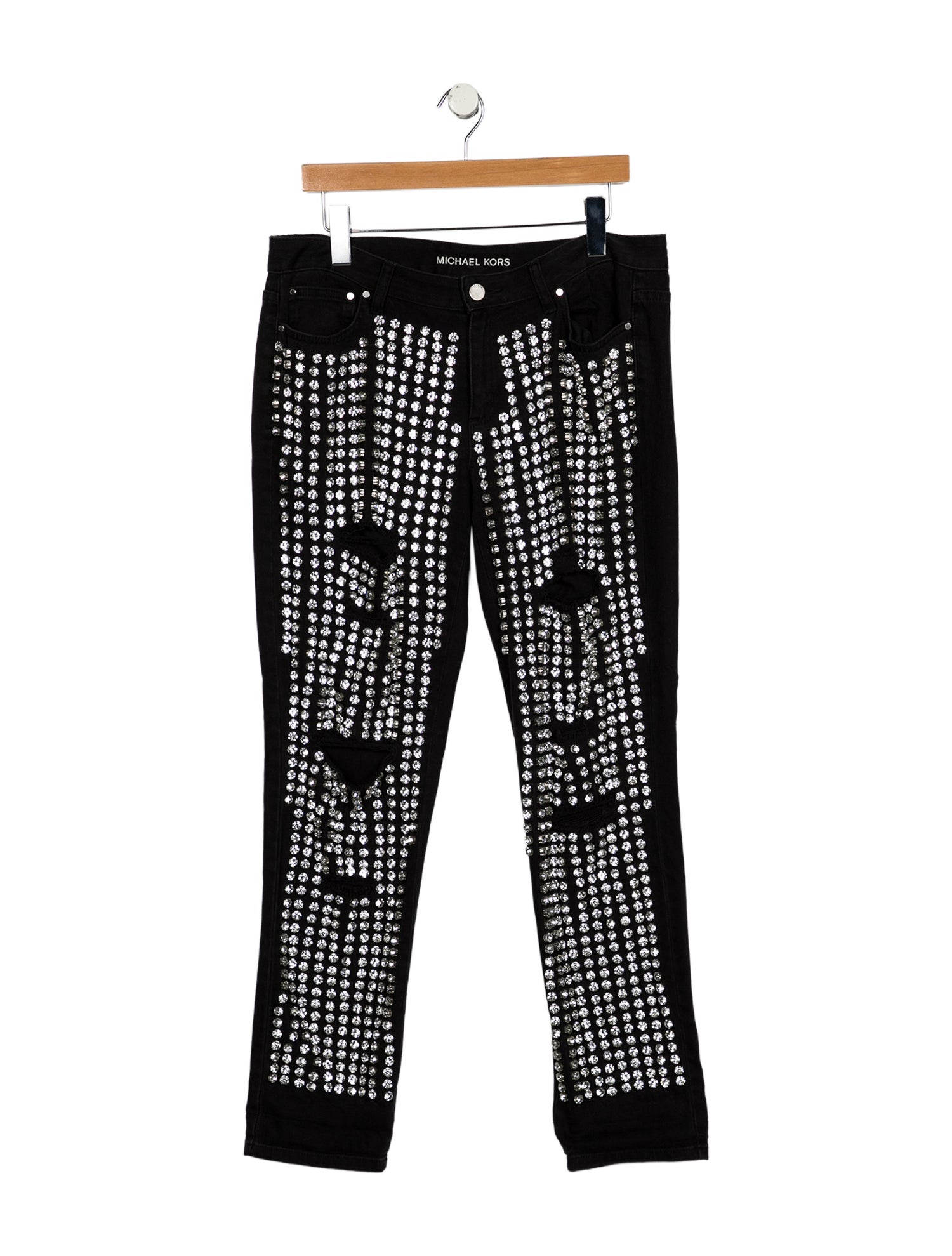 Michael Kors Mid-Rise Straight Leg Jeans