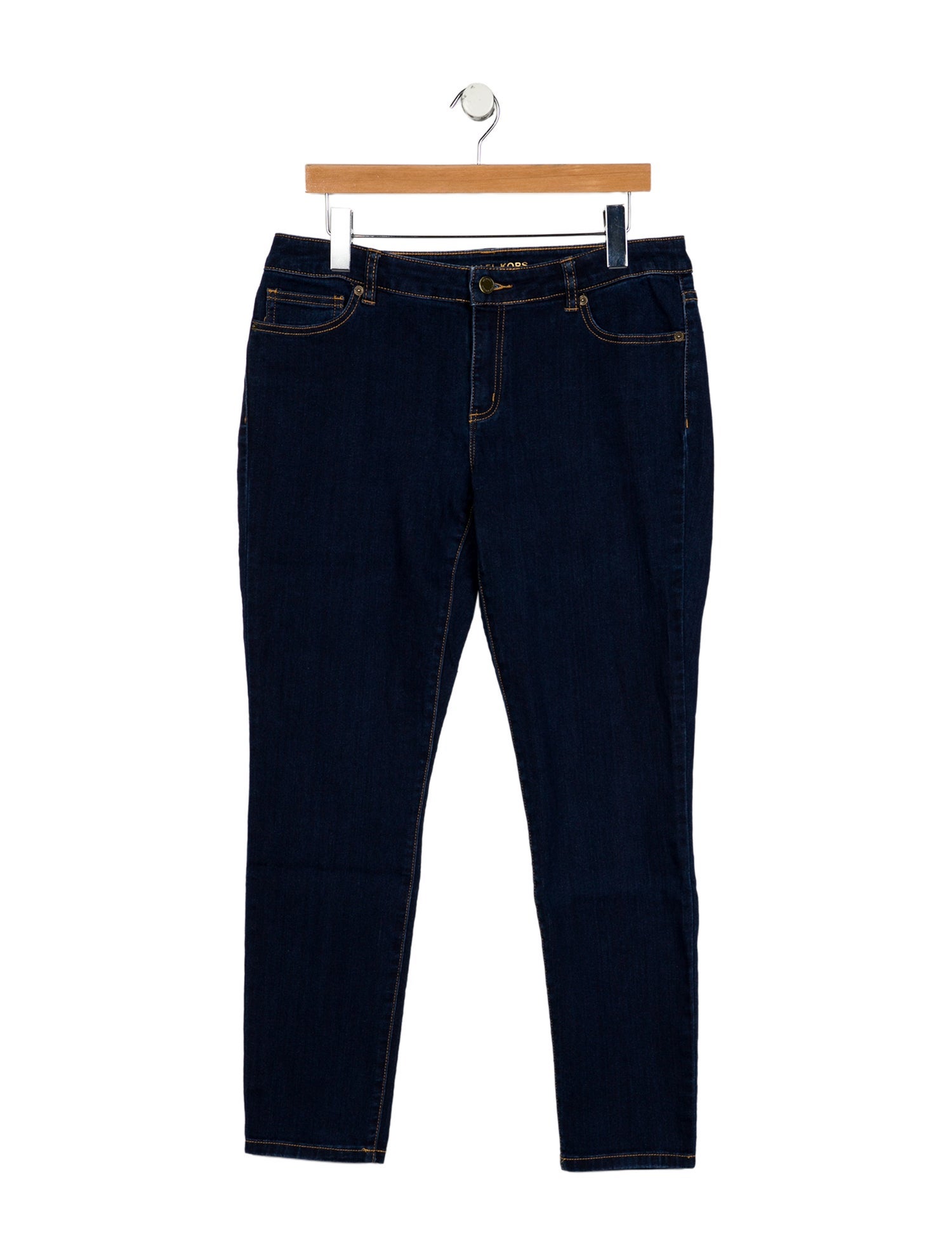 Michael Kors Mid-Rise Straight Leg Jeans