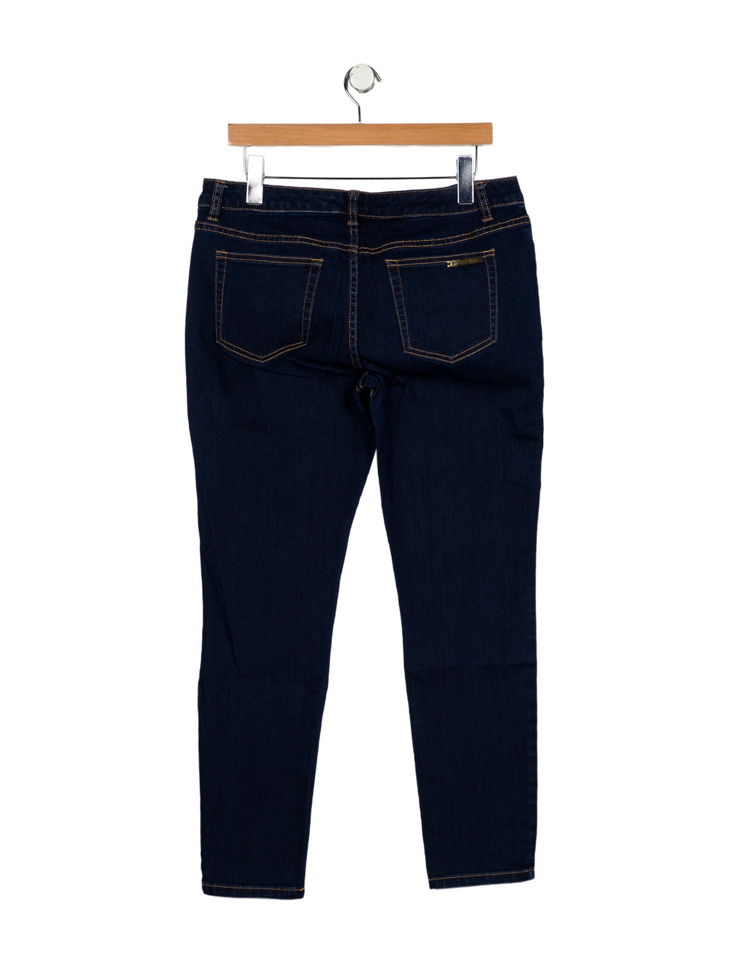 Michael Kors Mid-Rise Straight Leg Jeans