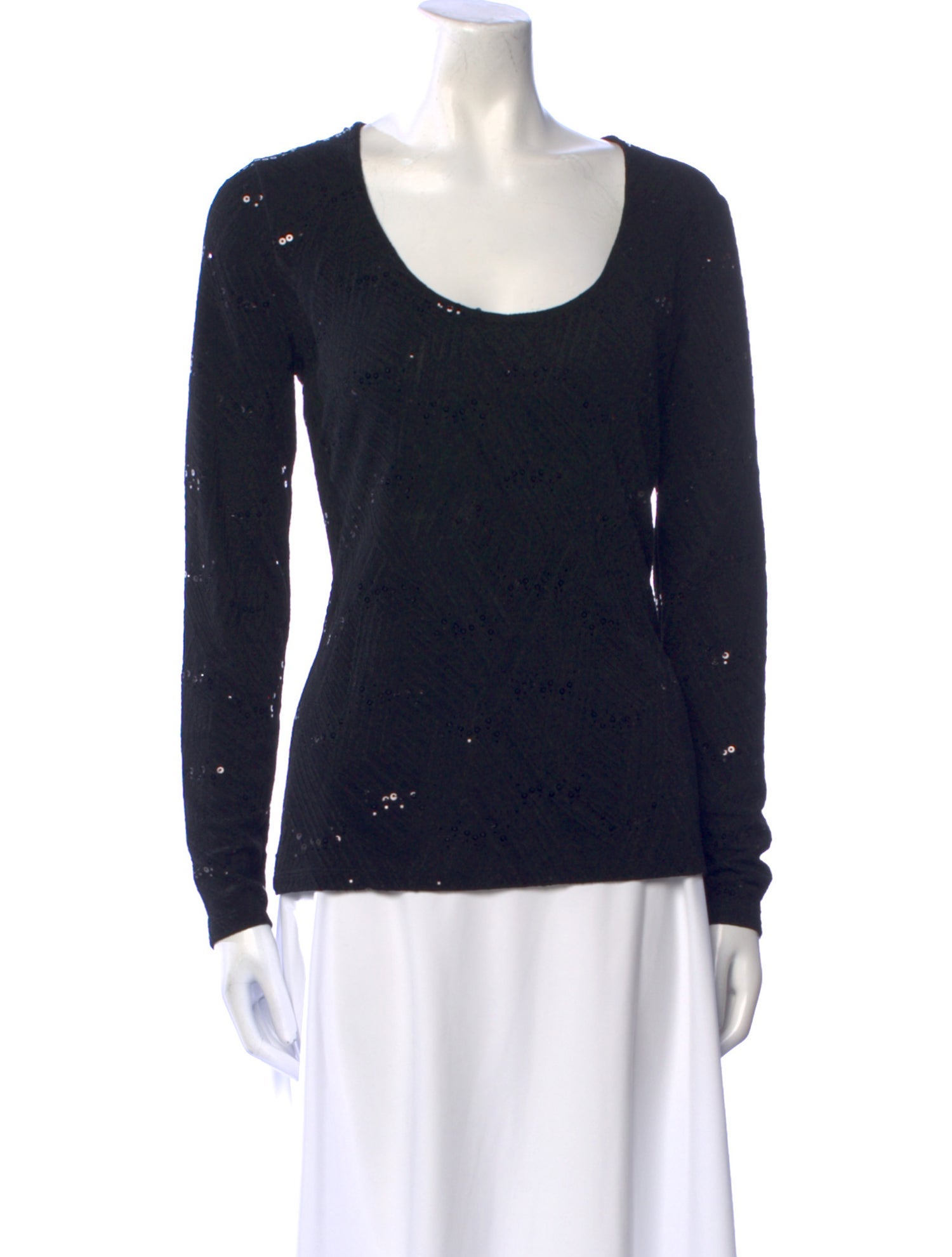 Michael Kors Scoop Neck Long Sleeve Top