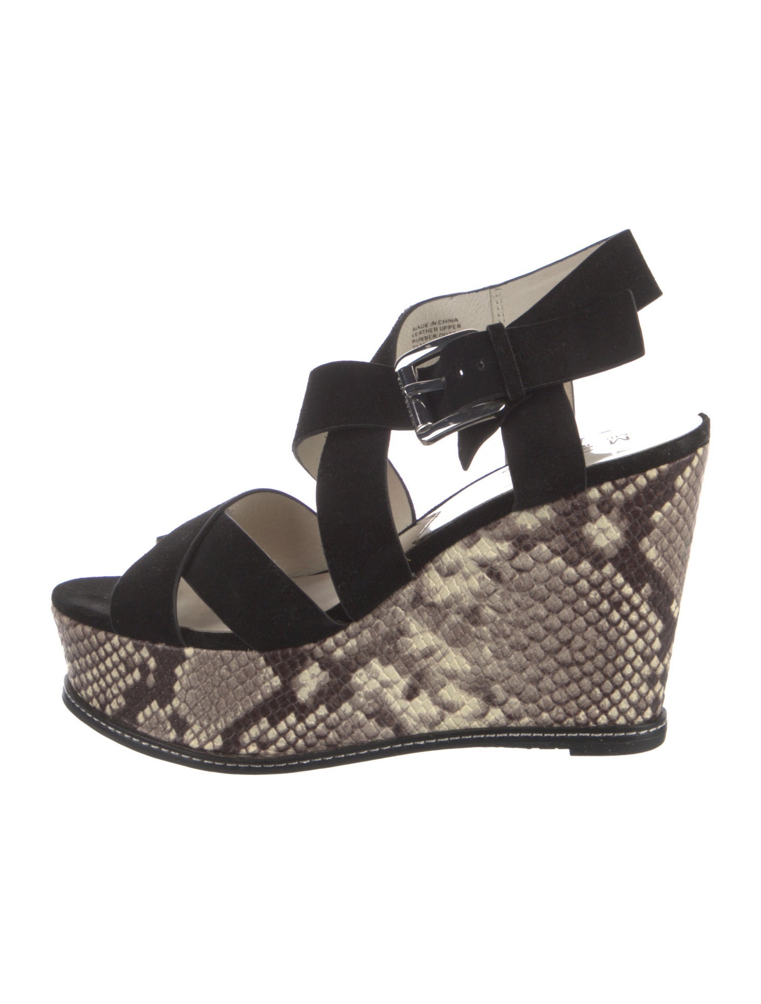 Michael Kors Suede Animal Print Sandals