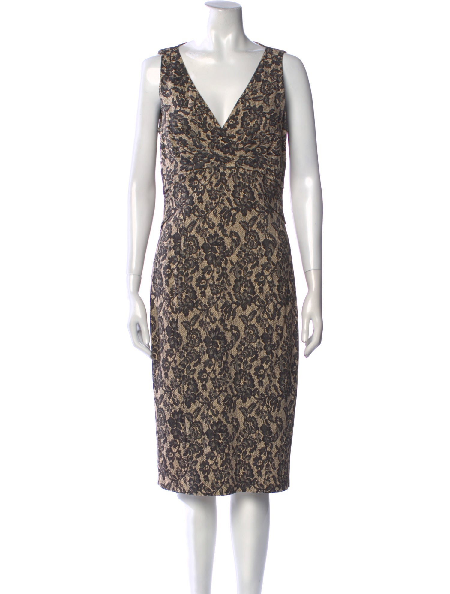 Michael Kors Lace Pattern Midi Length Dress