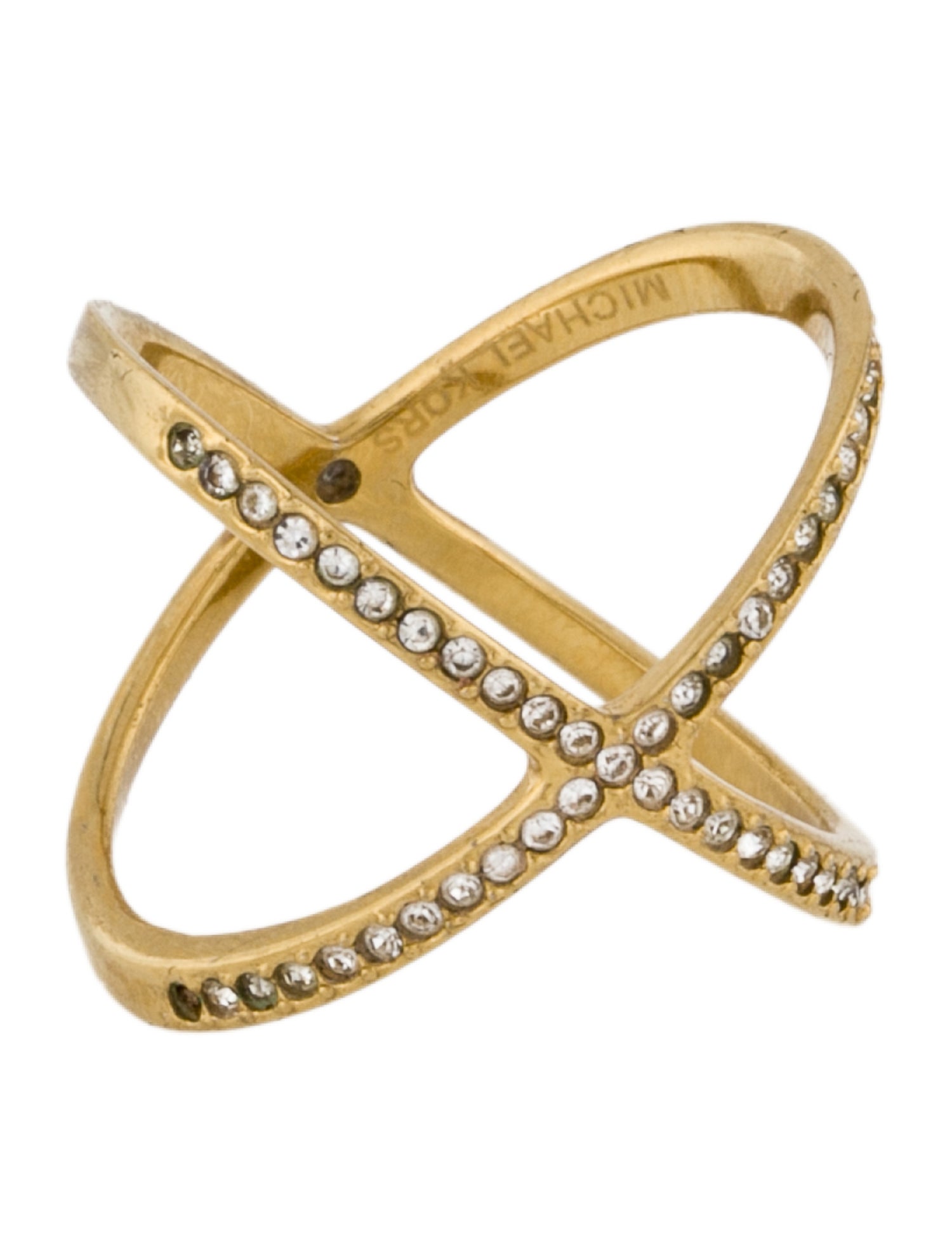 Michael Kors Crystal Crossover Ring