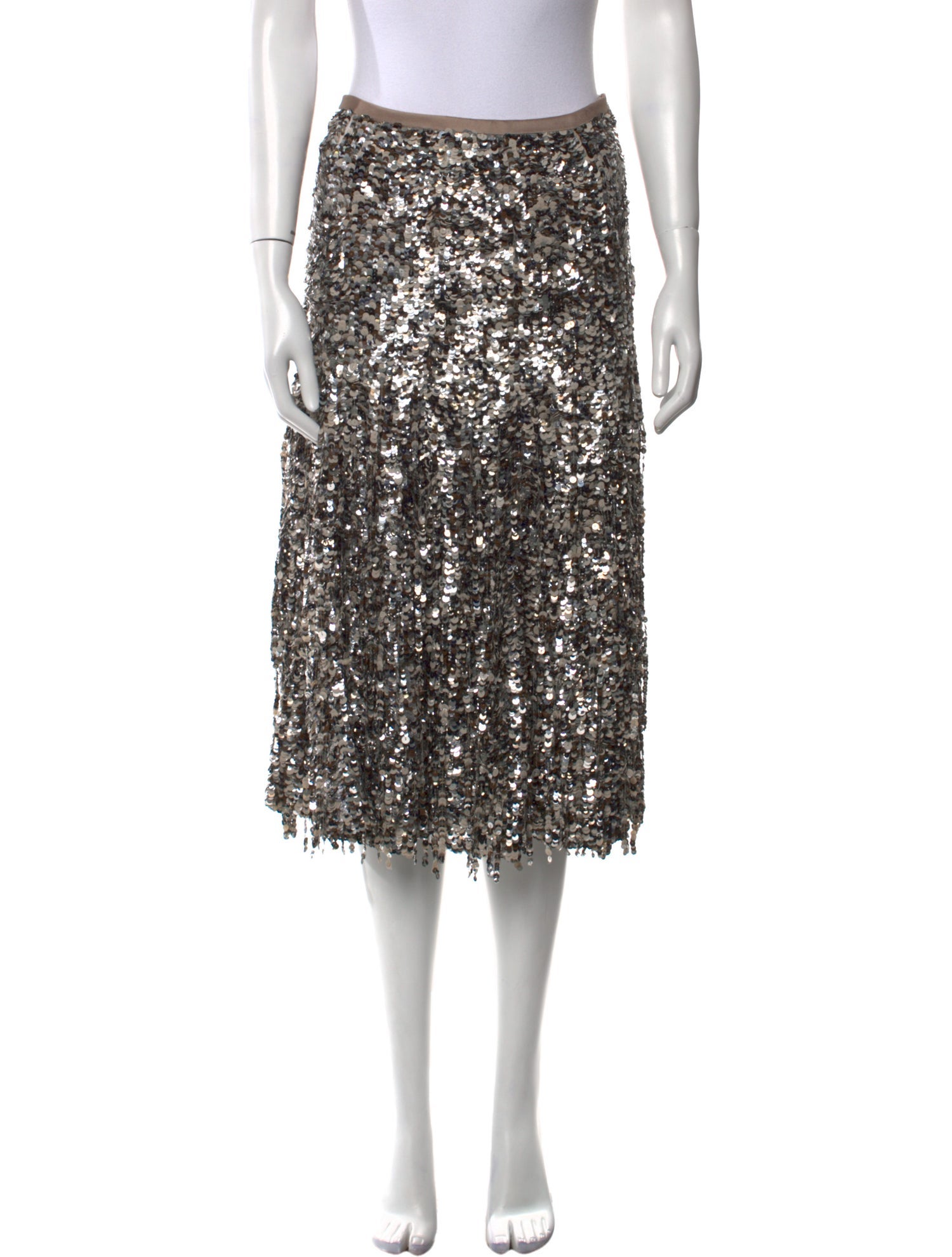 Michael Kors Sequin Embellishments Knee-Length Skirt