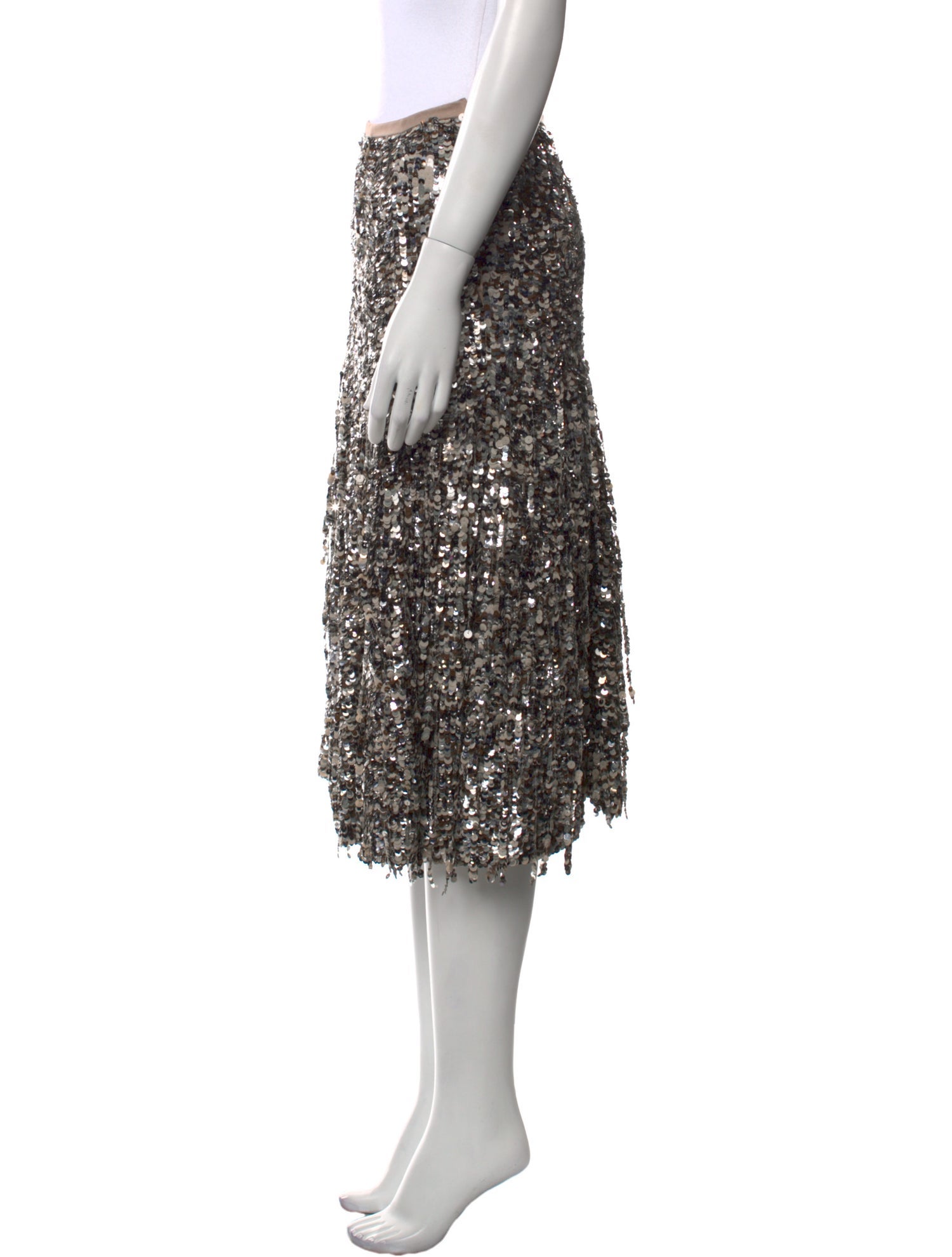 Michael Kors Sequin Embellishments Knee-Length Skirt