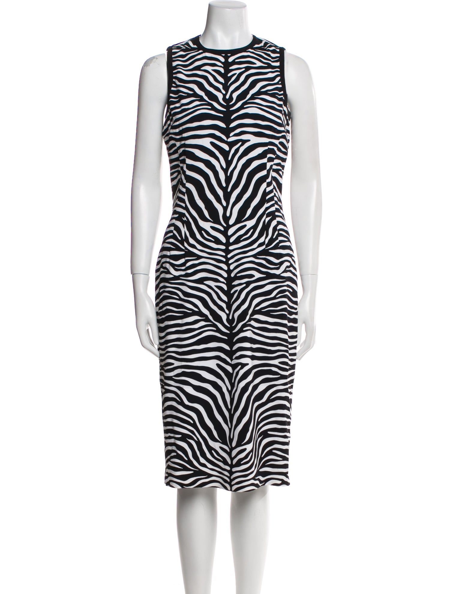 Michael Kors Animal Print Midi Length Dress
