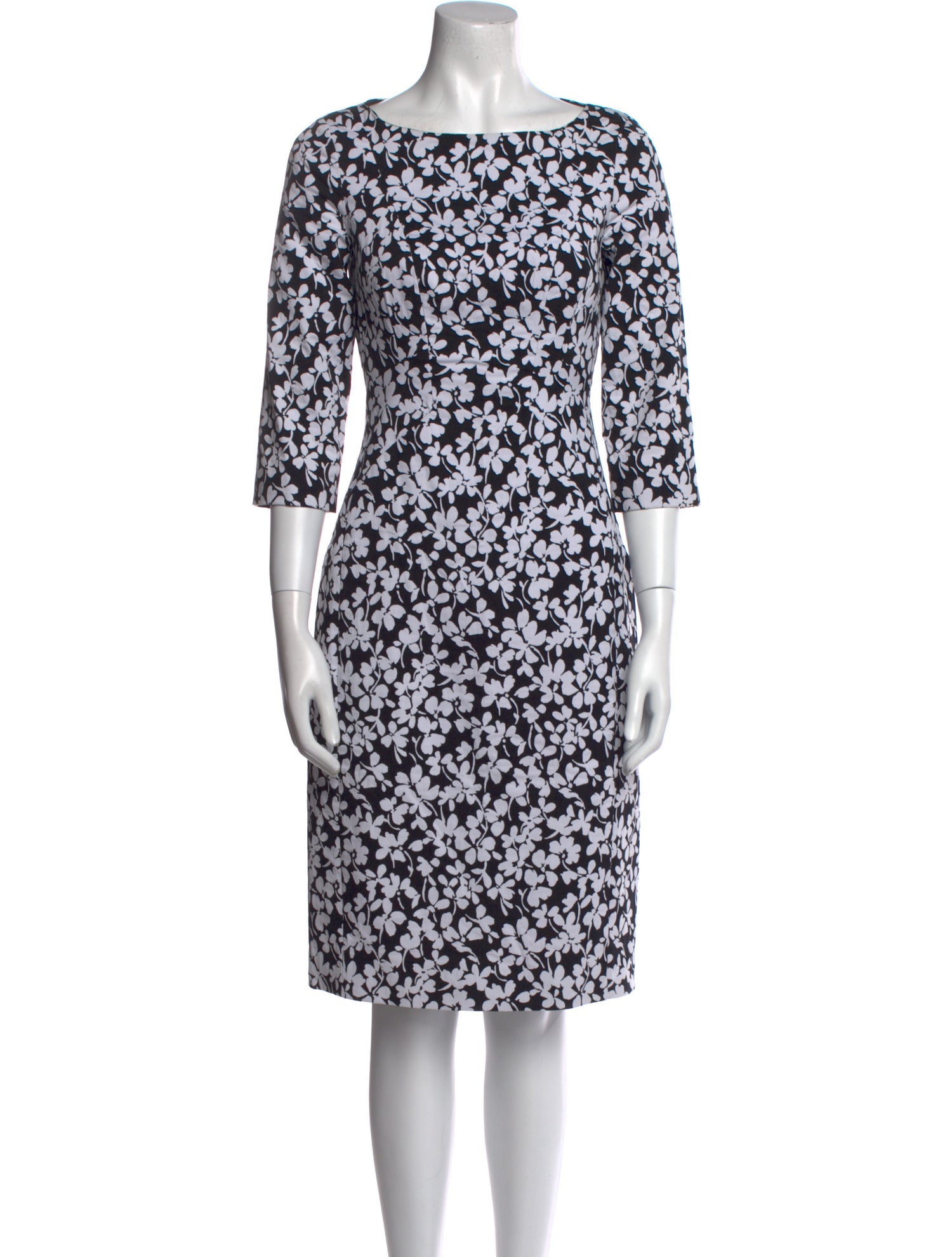 Floral Print Knee-Length Dress
