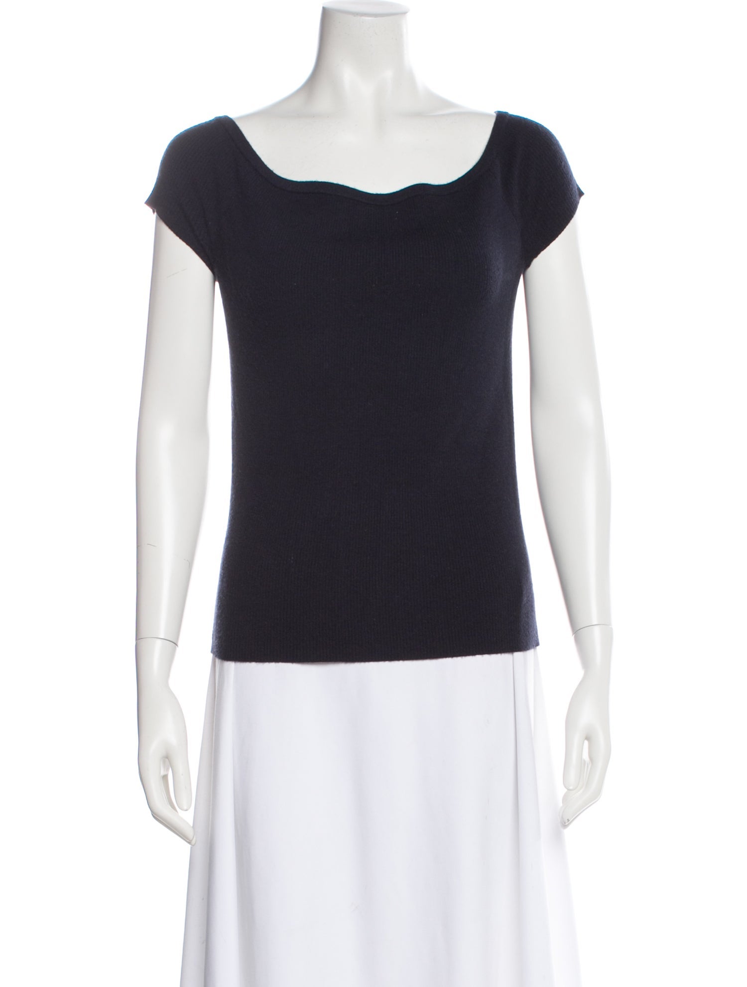 Michael Kors Cashmere Bateau Neckline T-Shirt