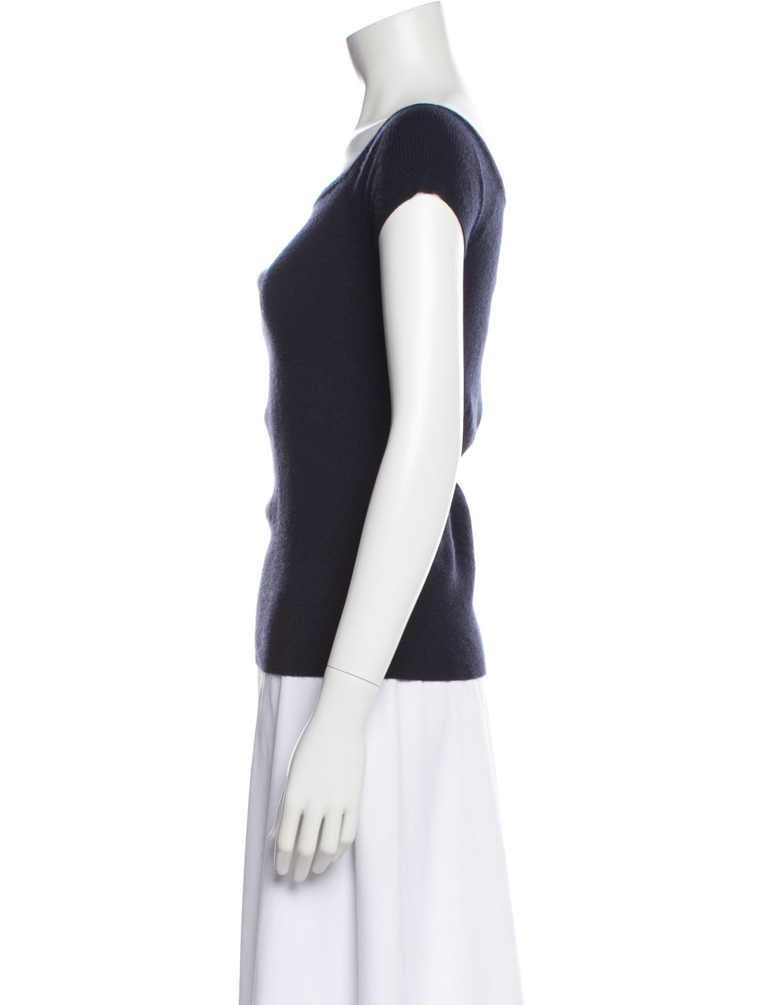 Michael Kors Cashmere Bateau Neckline T-Shirt