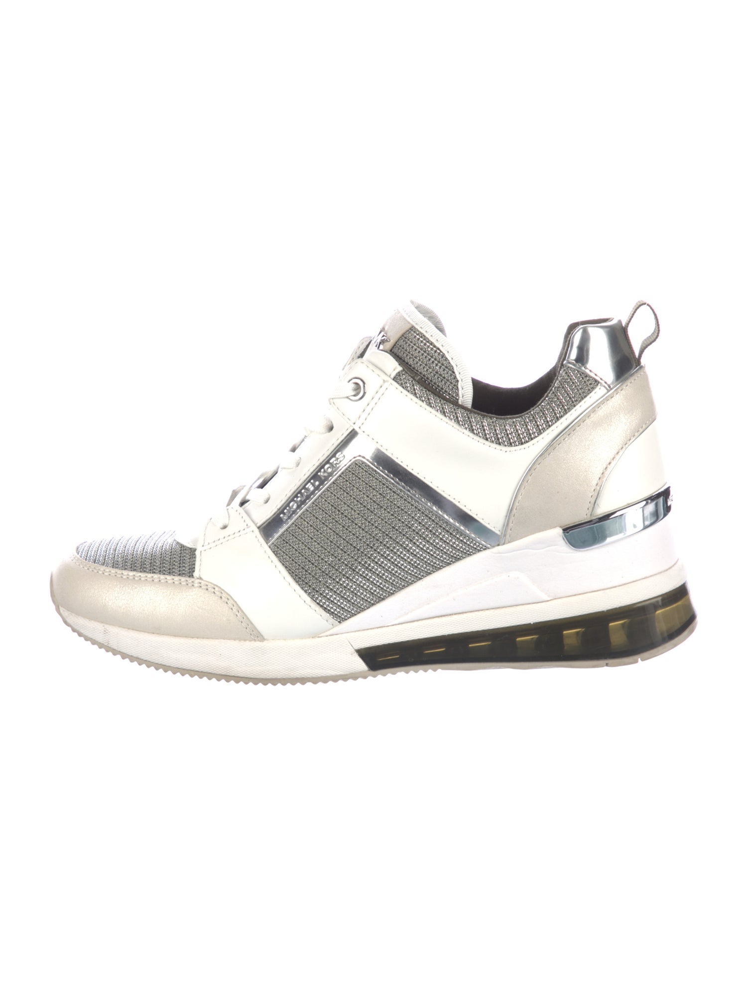 Michael Kors Leather Wedge Sneakers