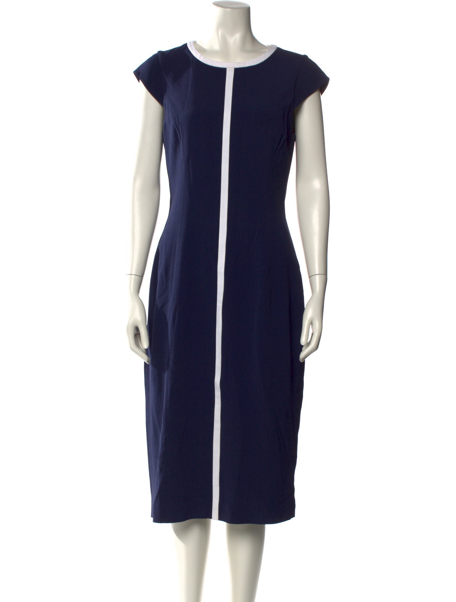 Michael Kors Crew Neck Midi Length Dress