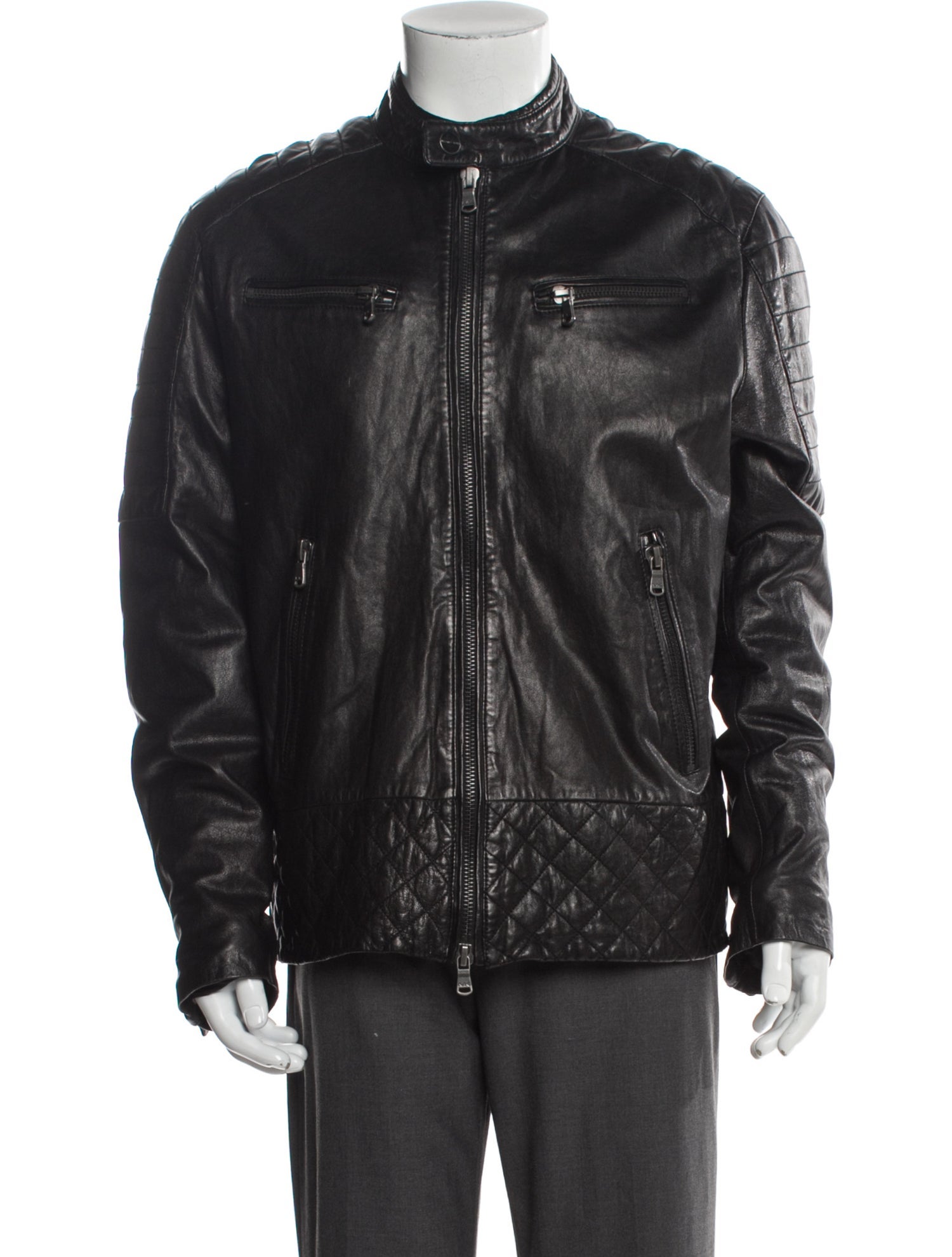 Michael Kors Lamb Leather Moto Jacket
