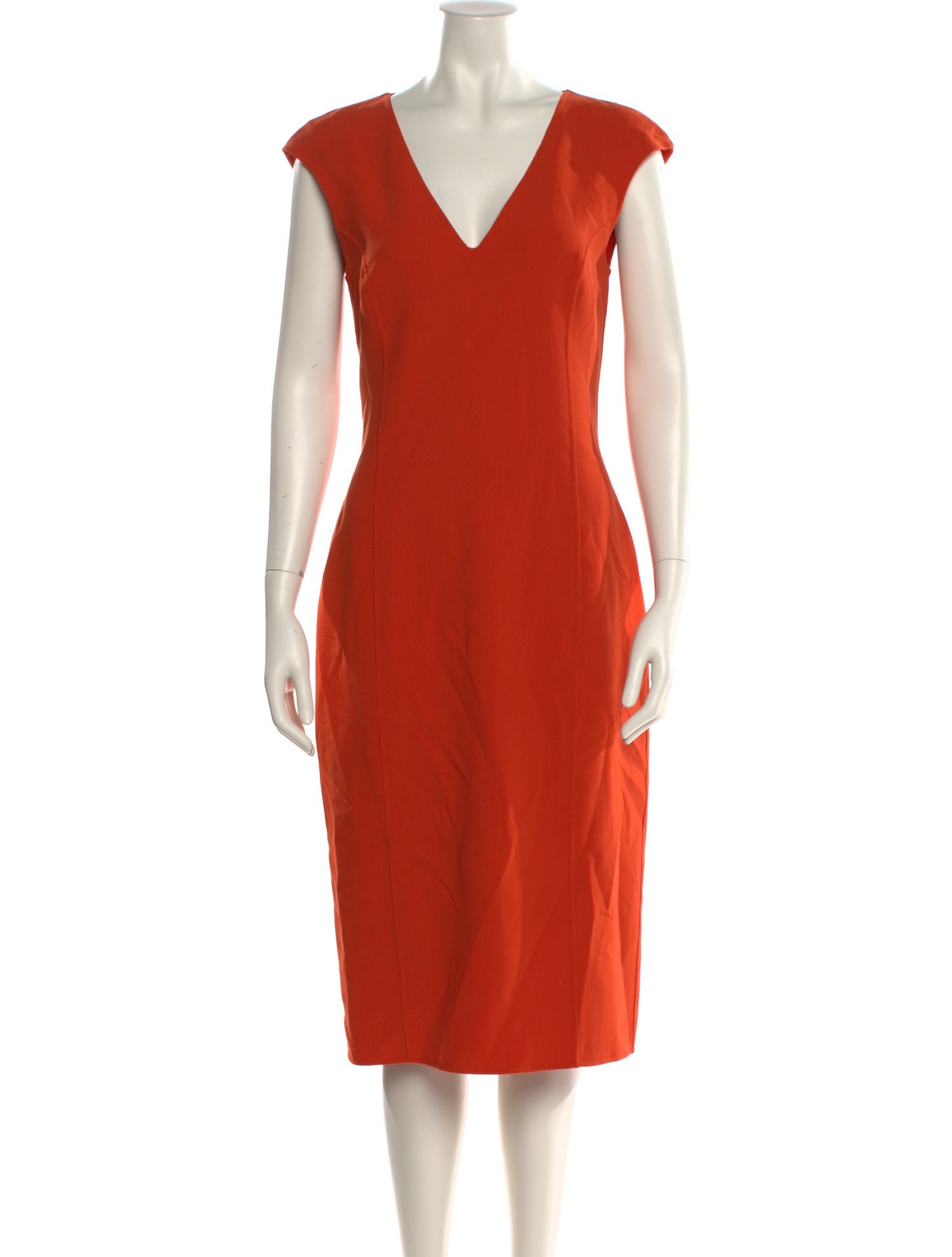 Michael Kors Virgin Wool Midi Length Dress