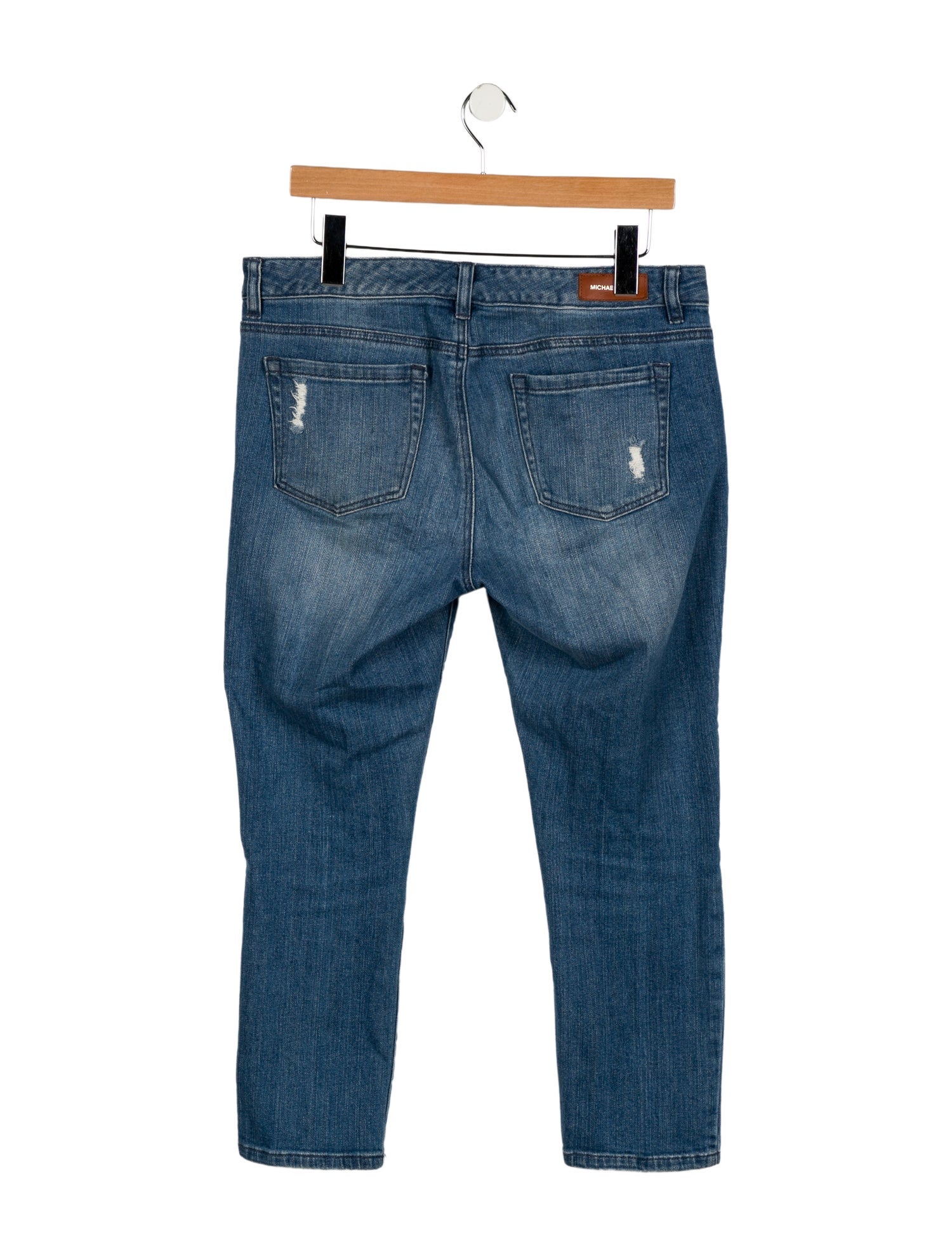 Michael Kors Mid-Rise Straight Leg Jeans