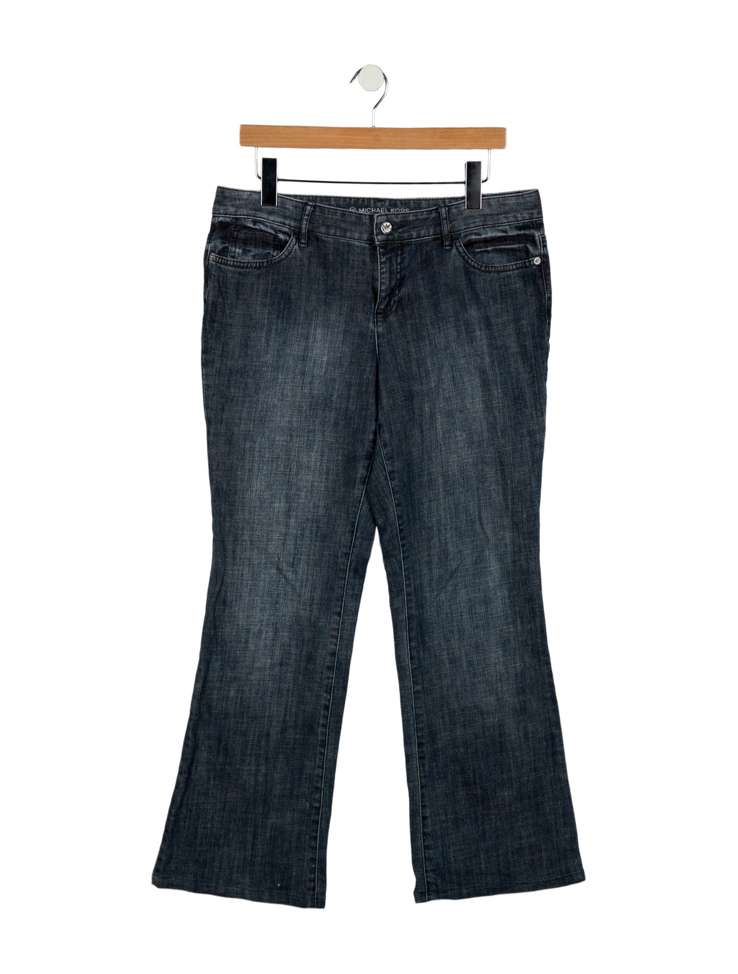 Michael Kors Mid-Rise Wide Leg Jeans
