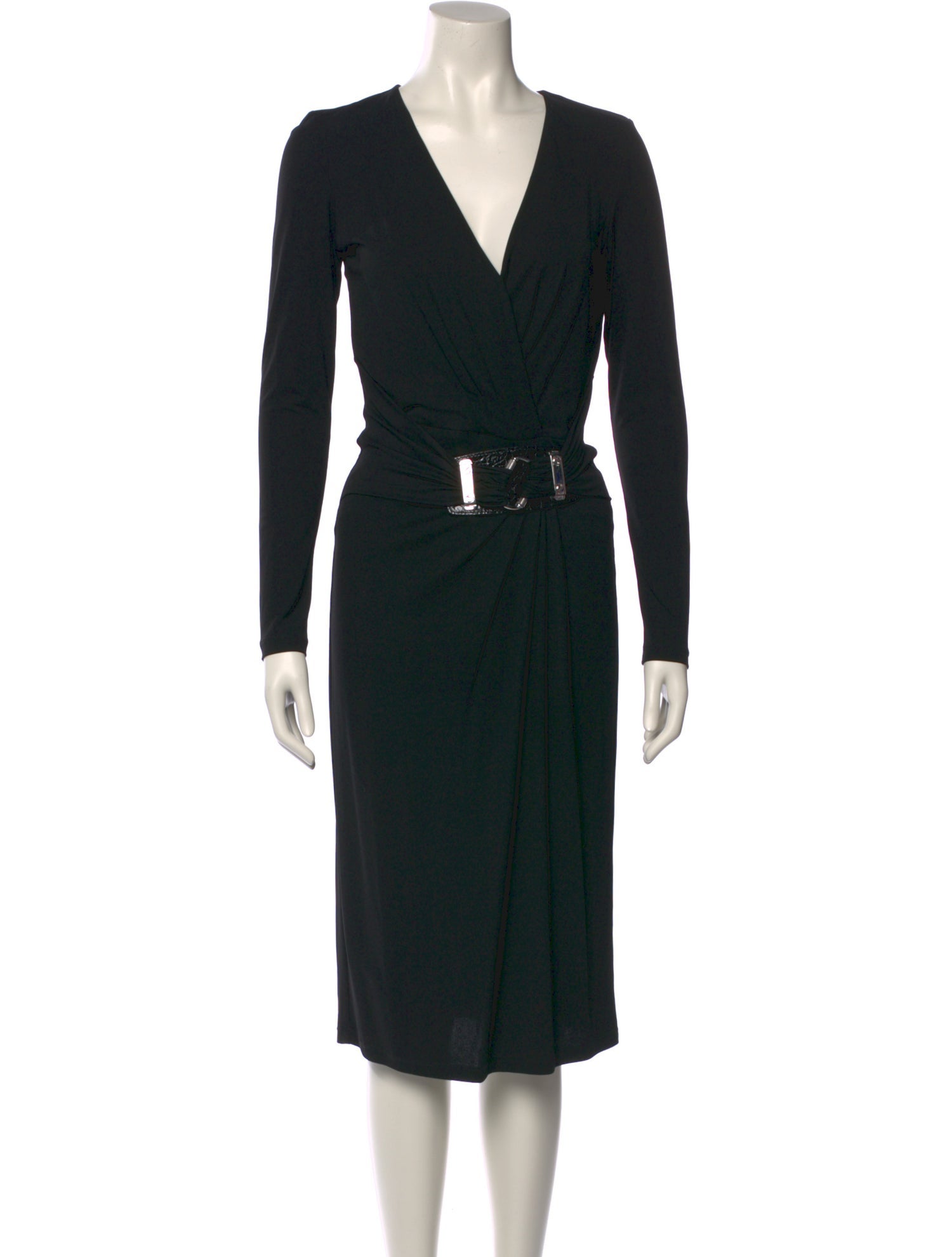 Michael Kors V-Neck Midi Length Dress