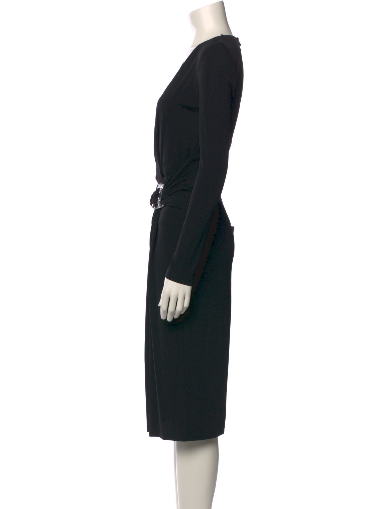 Michael Kors V-Neck Midi Length Dress