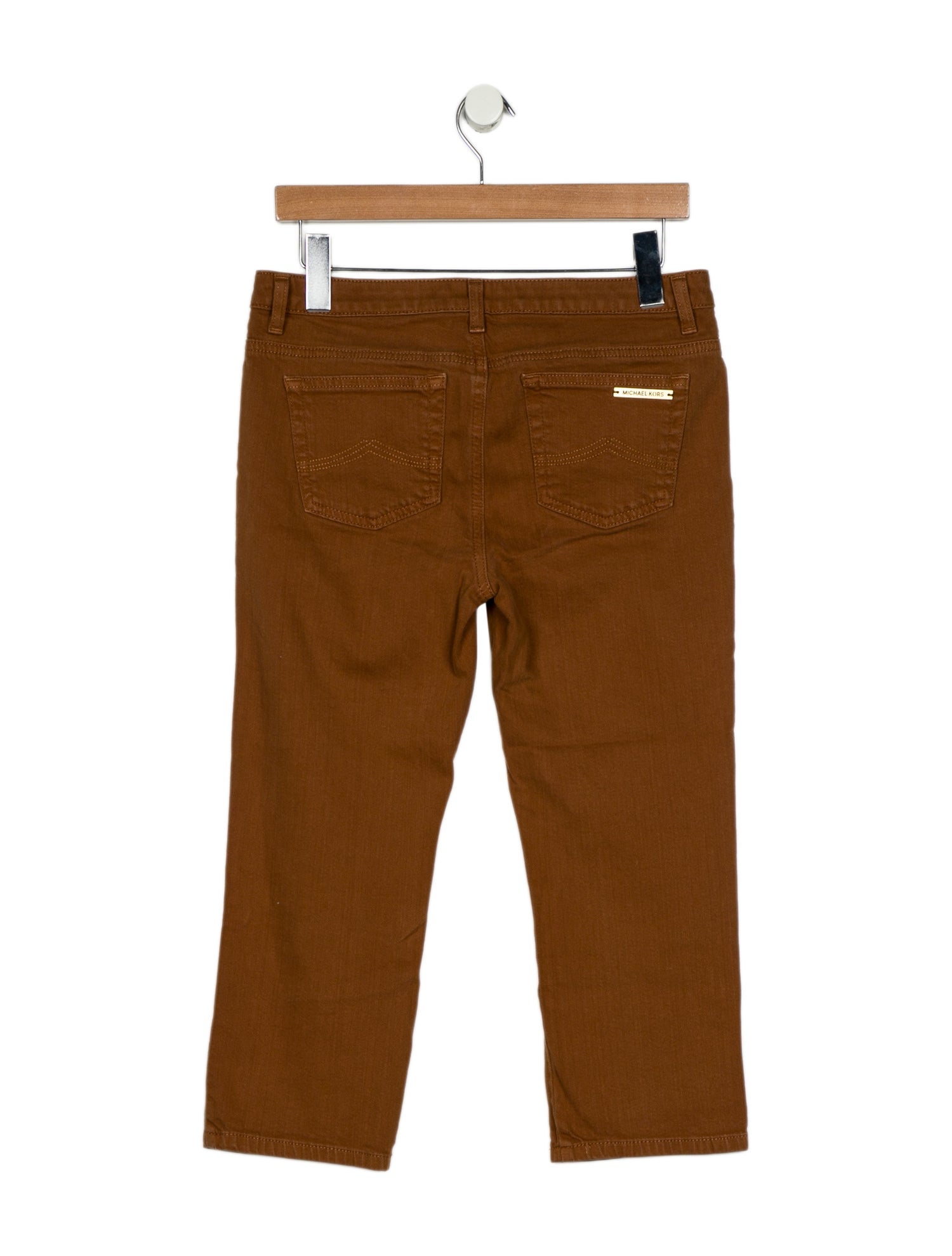 Michael Kors Mid-Rise Straight Leg Jeans